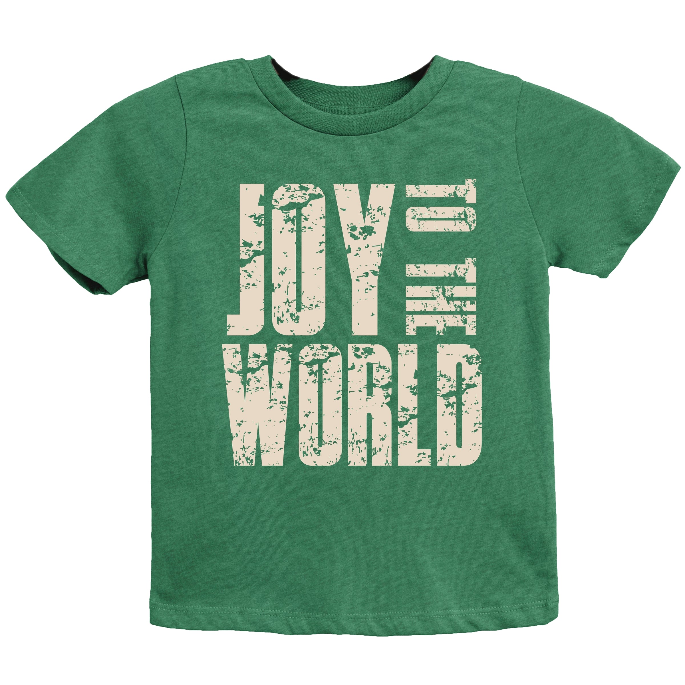 Joy To The World Block Distressed - Youth Short Sleeve Graphic T-Shirt