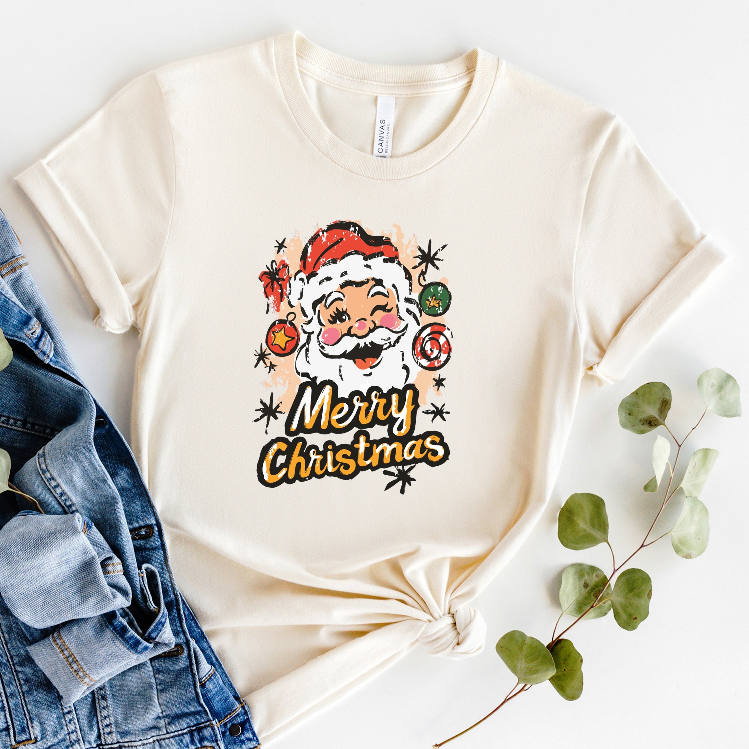 Merry Christmas Santa Wink - Women's Short Sleeve Graphic T-Shirt