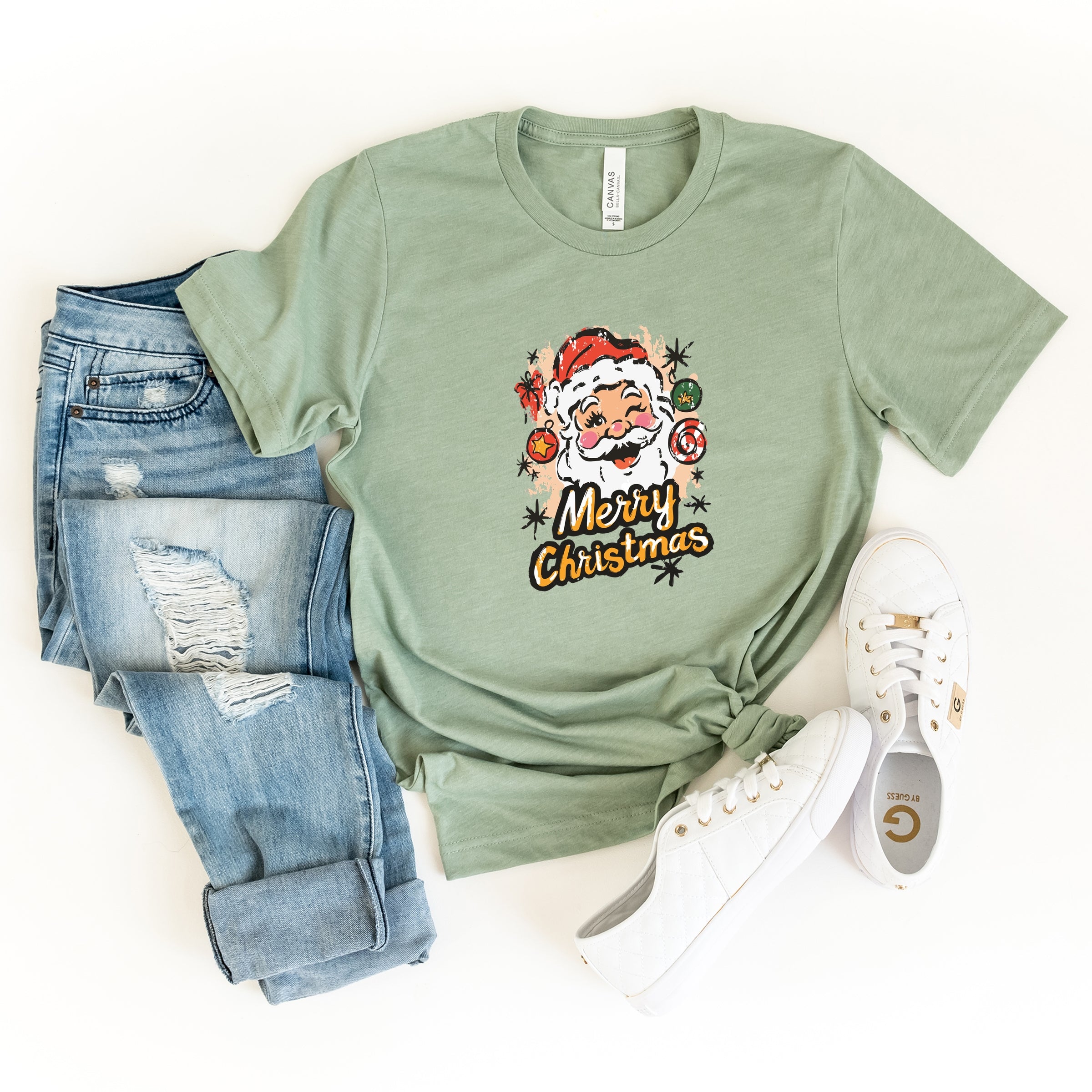 Merry Christmas Santa Wink - Women's Short Sleeve Graphic T-Shirt