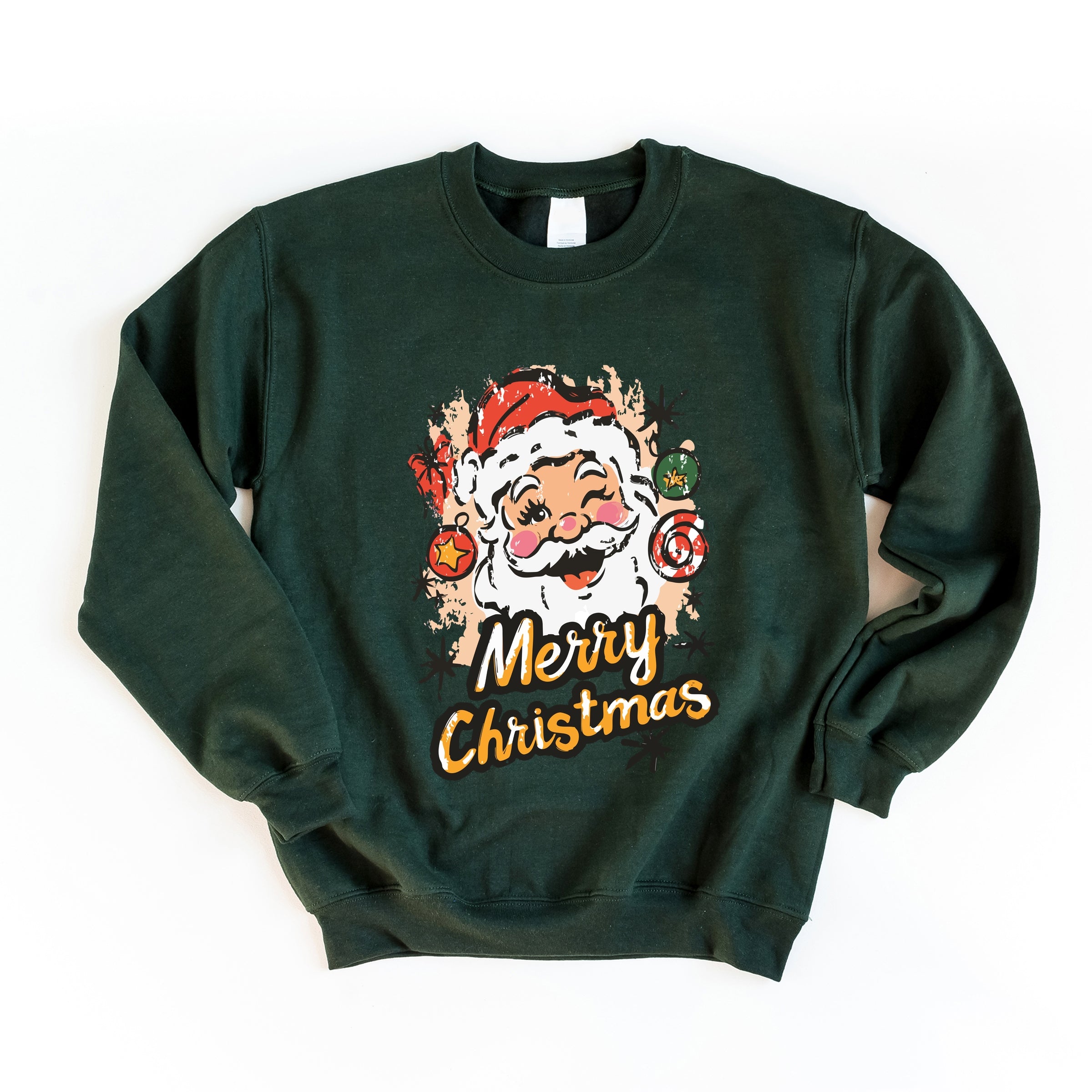 Merry Christmas Santa Wink - Women's Graphic Sweatshirt
