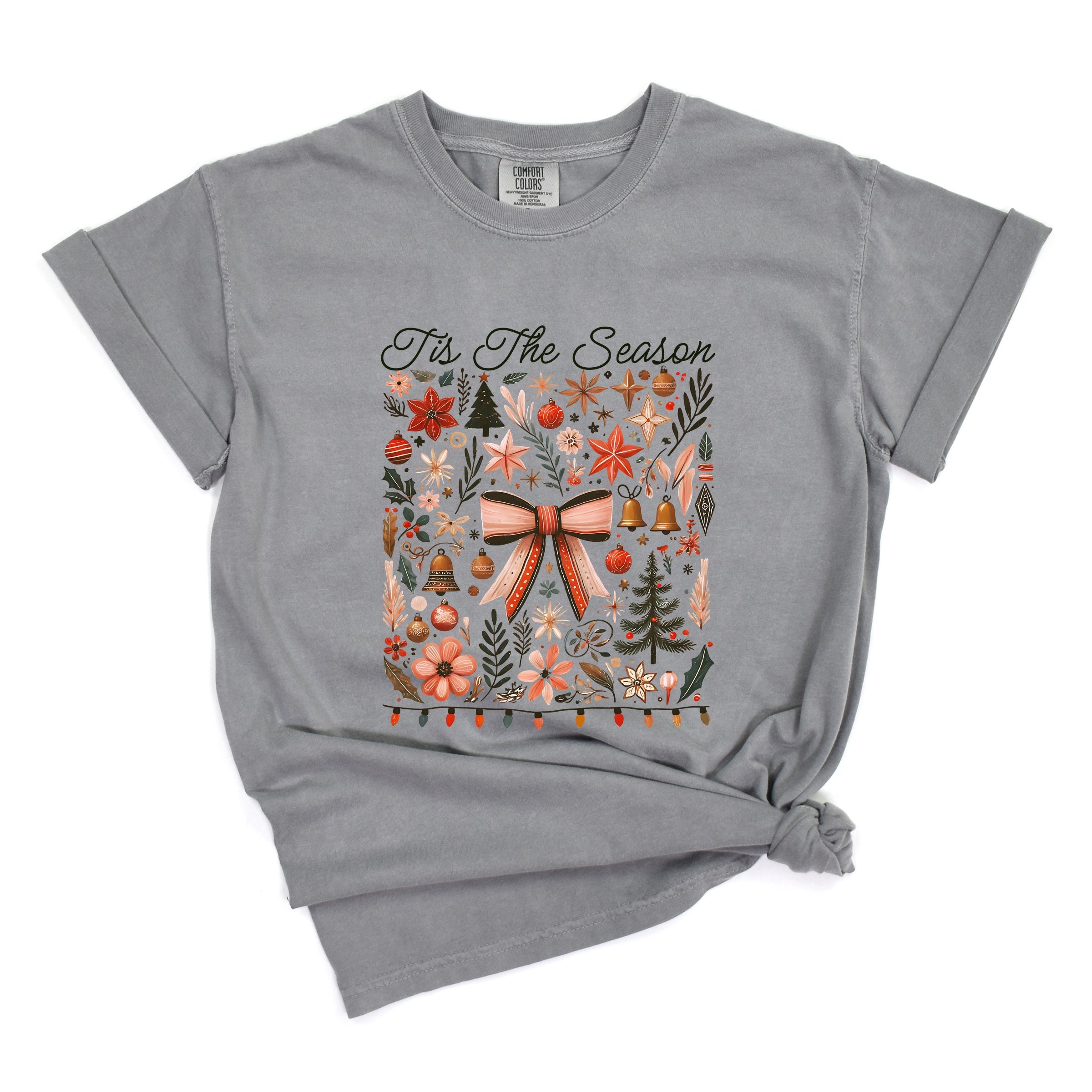 Tis The Season Coquette - Women's Garment Dyed Graphic T-Shirt