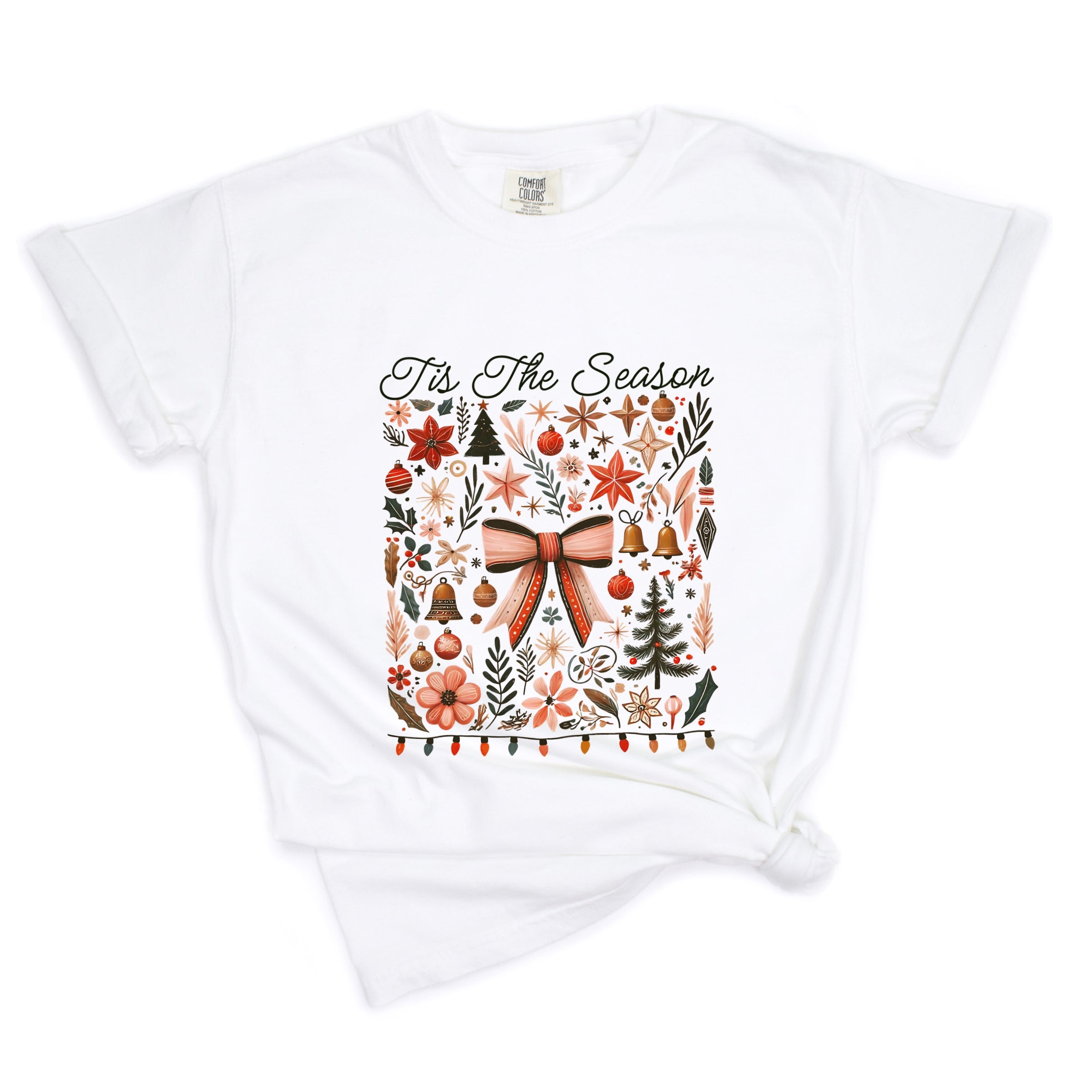Tis The Season Coquette - Women's Garment Dyed Graphic T-Shirt