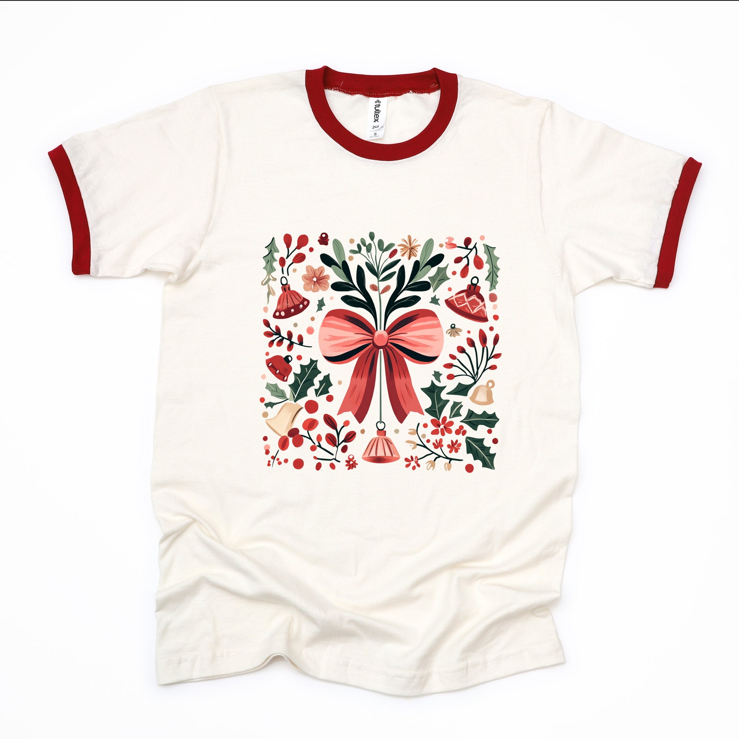 Coquette Holly Collage - Women's Ringer Graphic T-Shirt