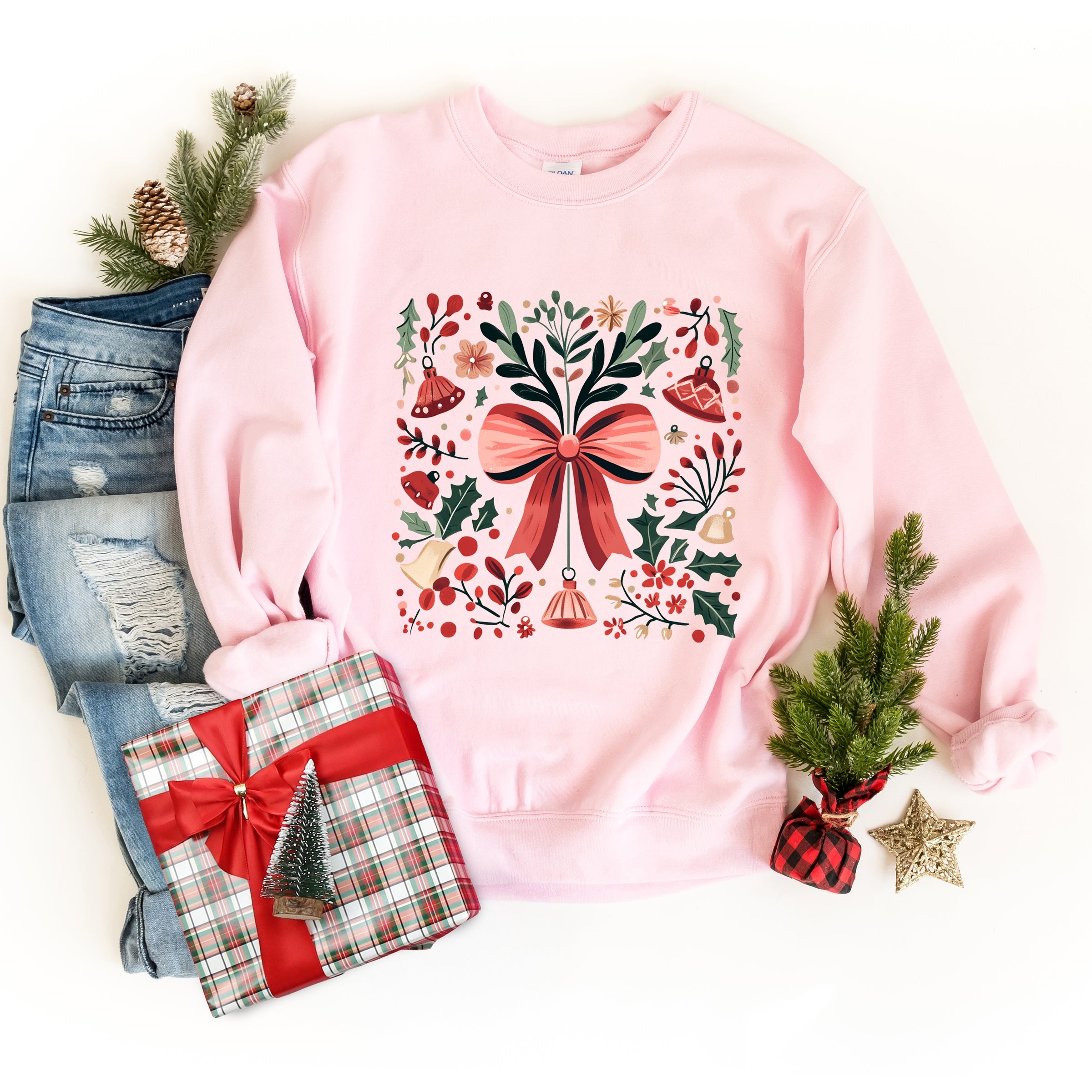 Coquette Holly Collage - Women's Graphic Sweatshirt