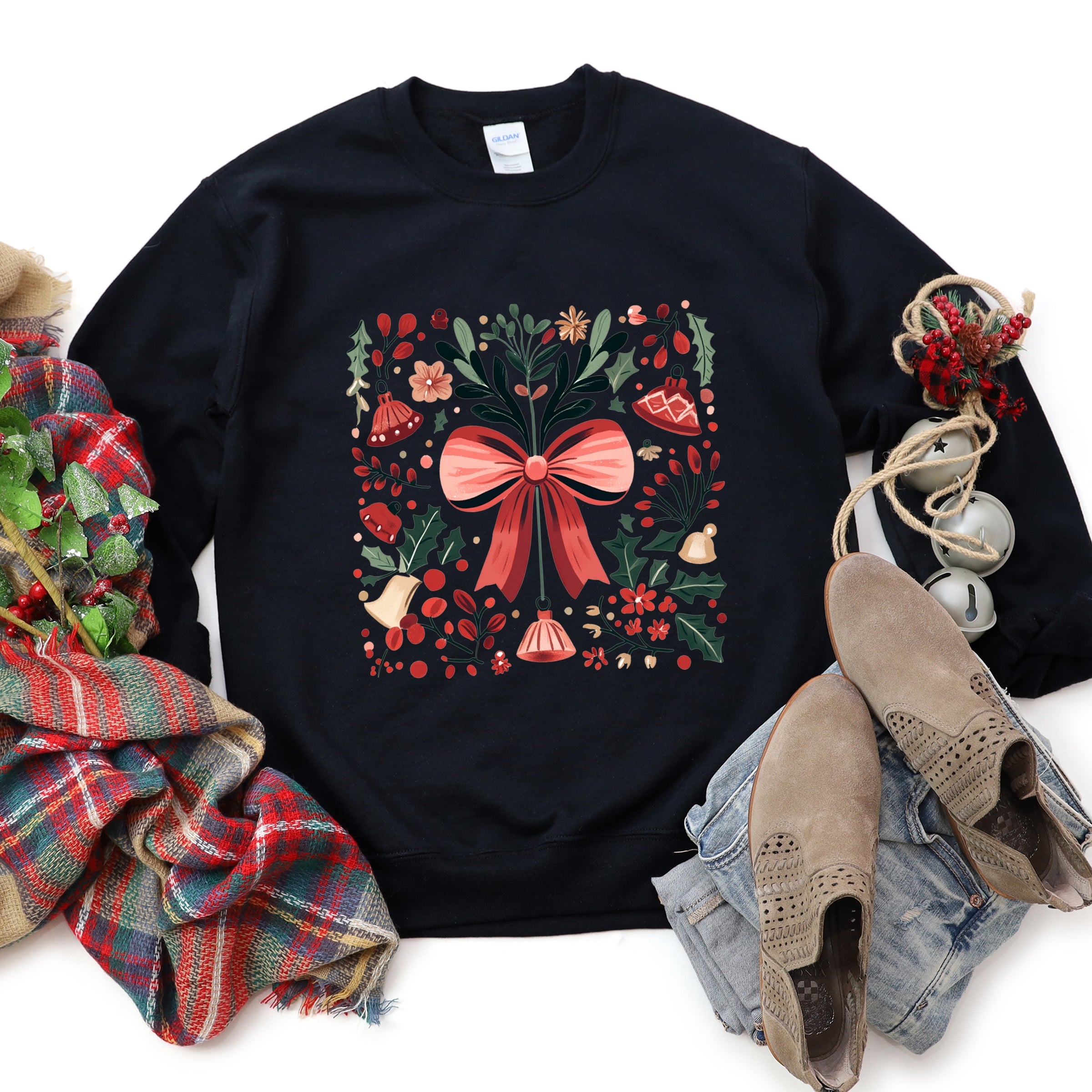 Coquette Holly Collage - Women's Graphic Sweatshirt