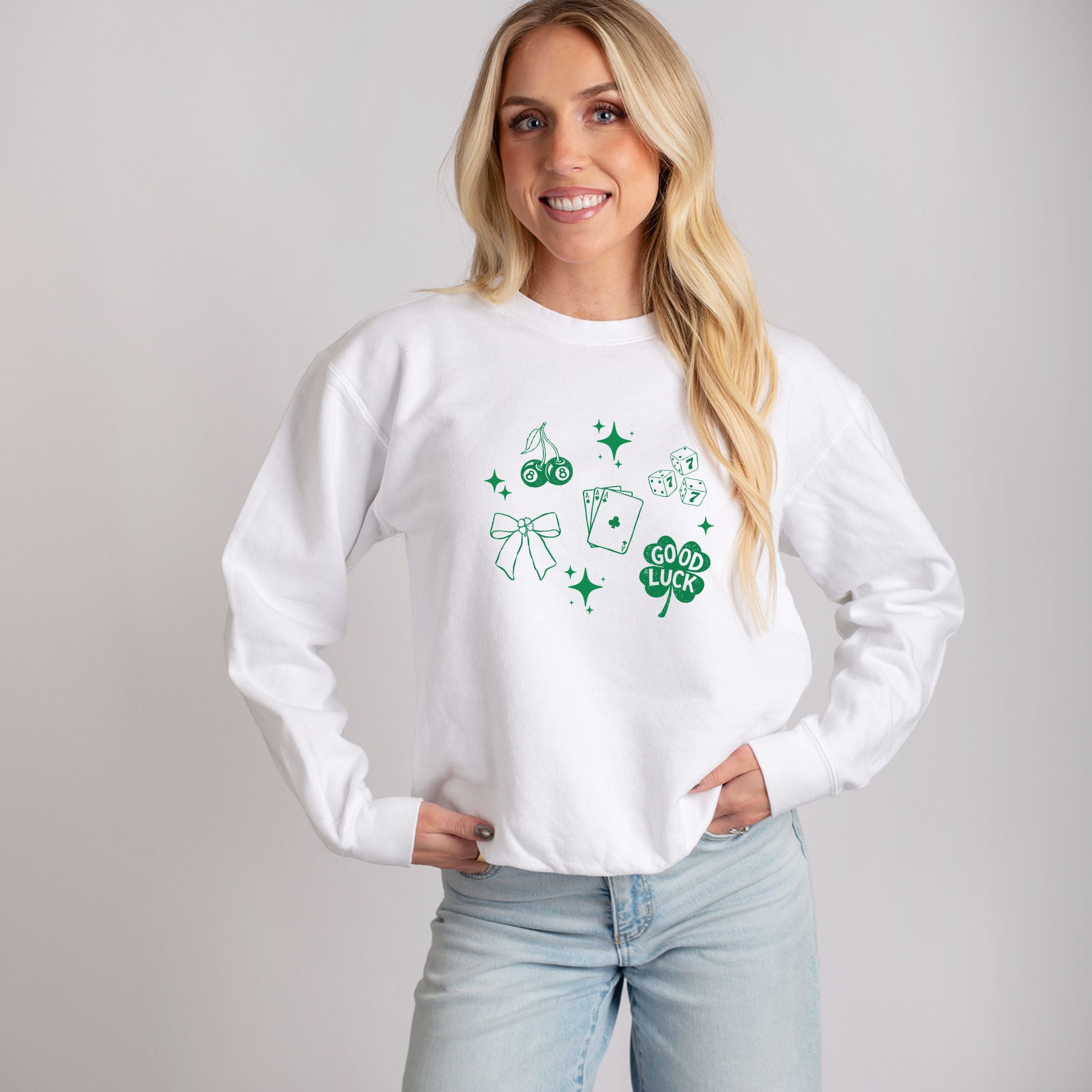 Lucky Icons Stars - Women's Lightweight Garment Dyed Sweatshirt