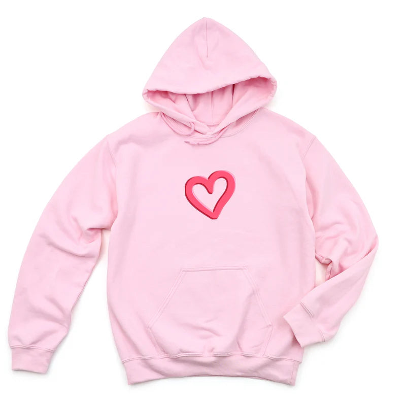 Love Like Jesus Heart Bold Puff Front and Back Design - Women's Graphic Hoodie