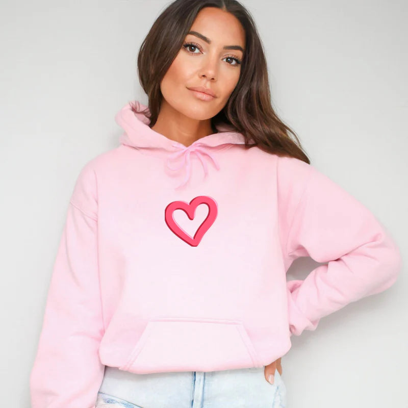 Love Like Jesus Heart Bold Puff Front and Back Design - Women's Graphic Hoodie