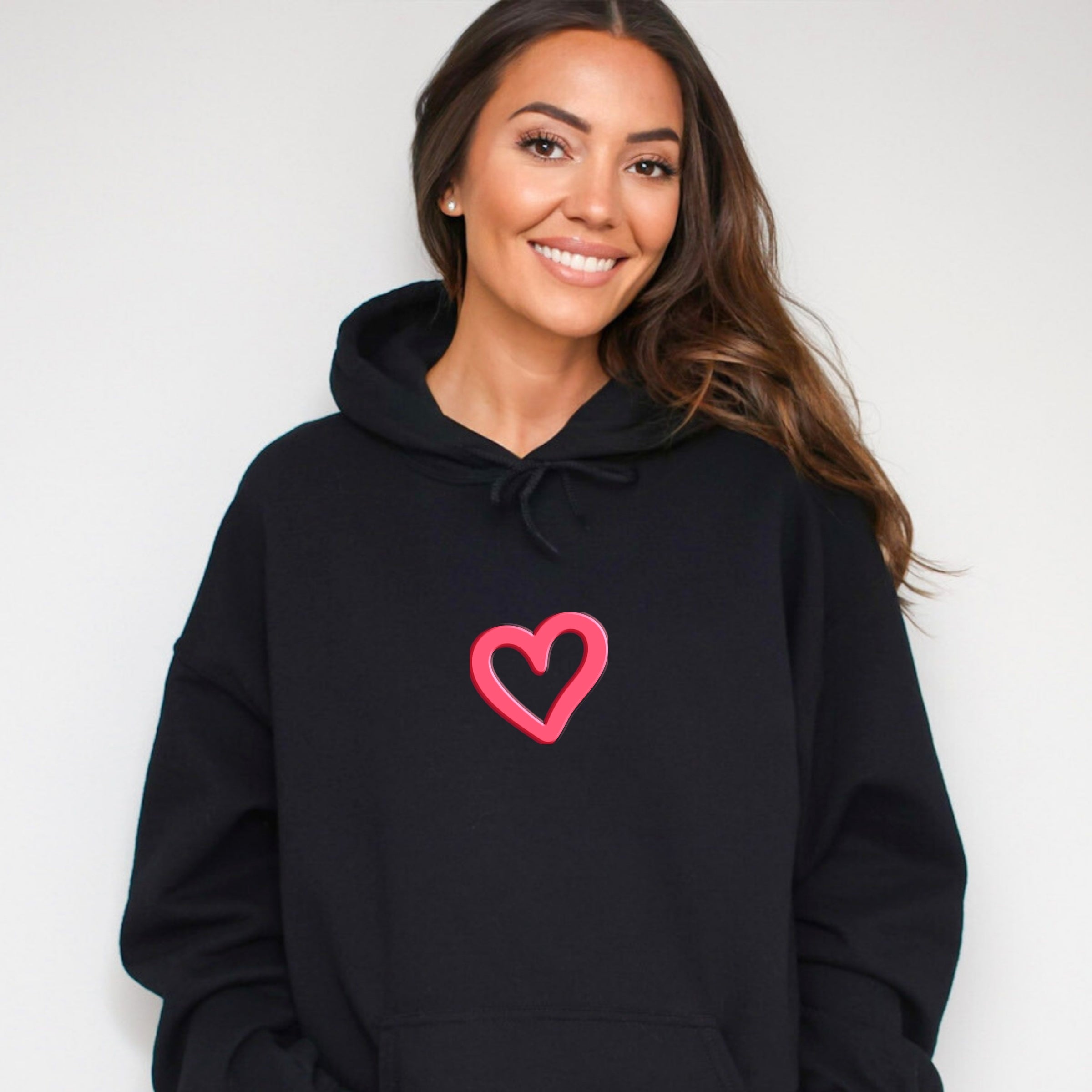 Love Like Jesus Heart Bold Puff Front and Back Design - Women's Graphic Hoodie