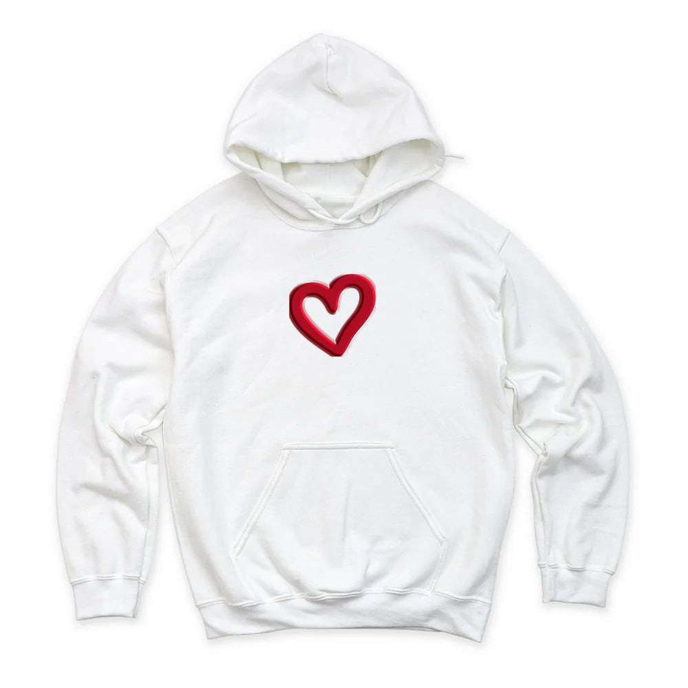 Love Like Jesus Heart Bold Puff Front and Back Design - Women's Graphic Hoodie