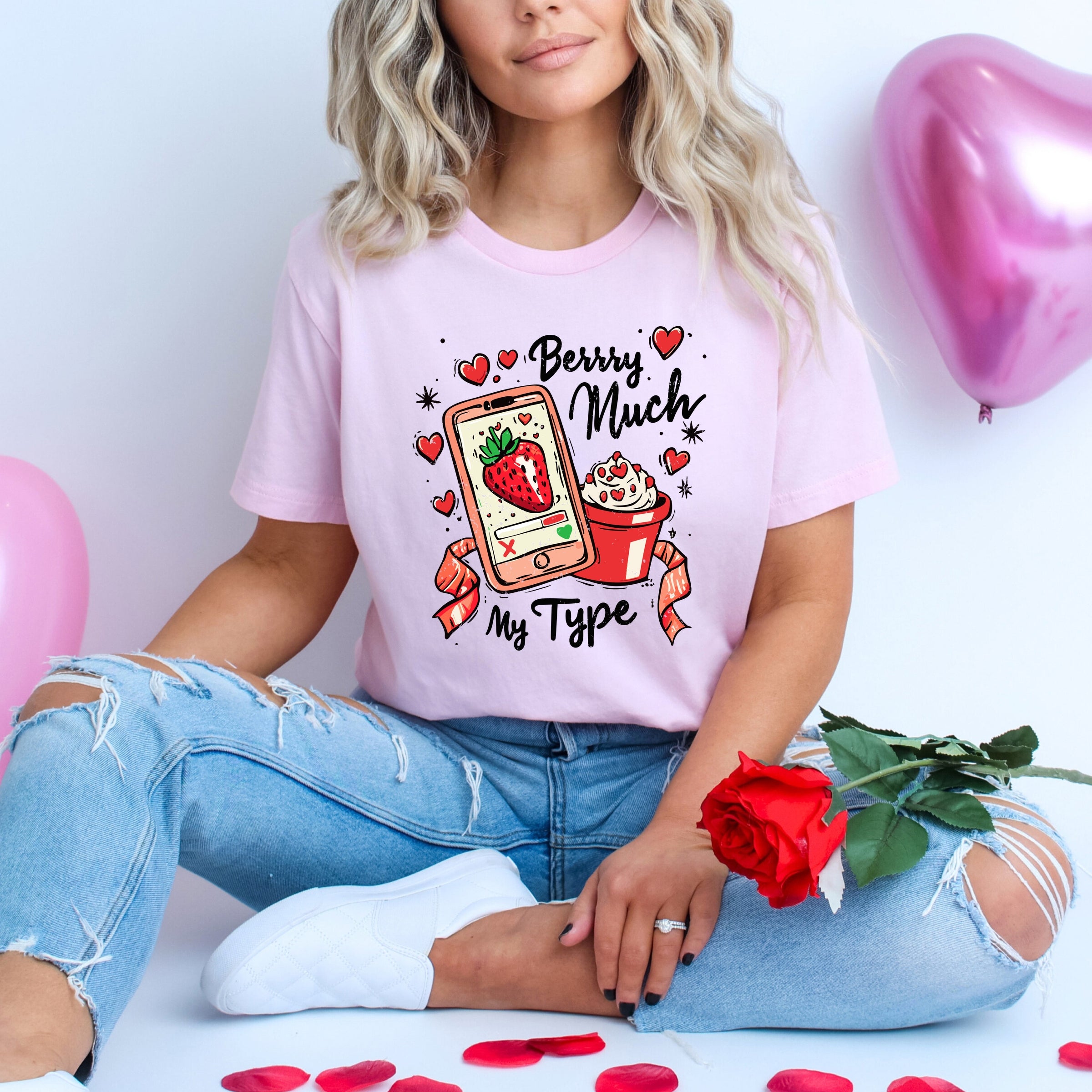Berry Much My Type Strawberry - Women's Short Sleeve Graphic T-Shirt