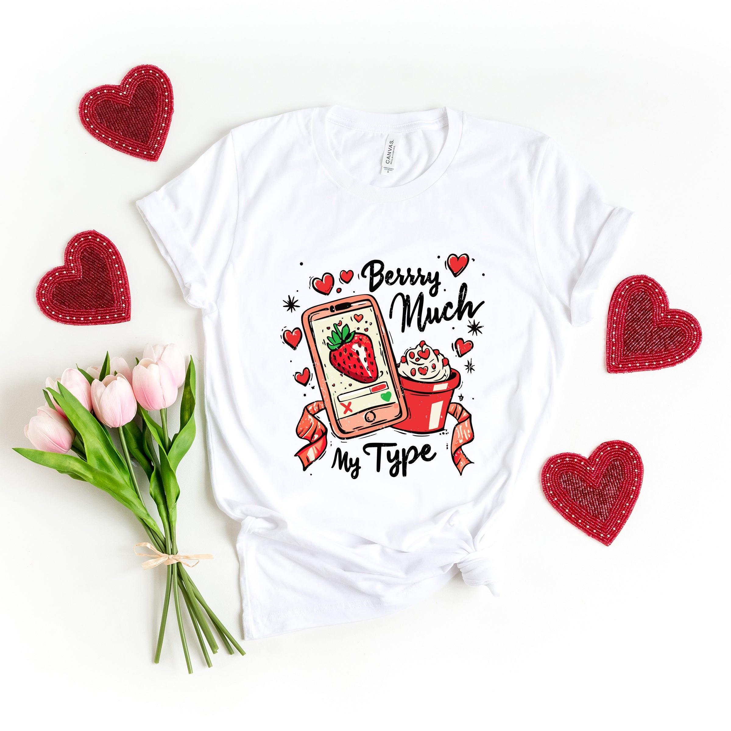 Berry Much My Type Strawberry - Women's Short Sleeve Graphic T-Shirt