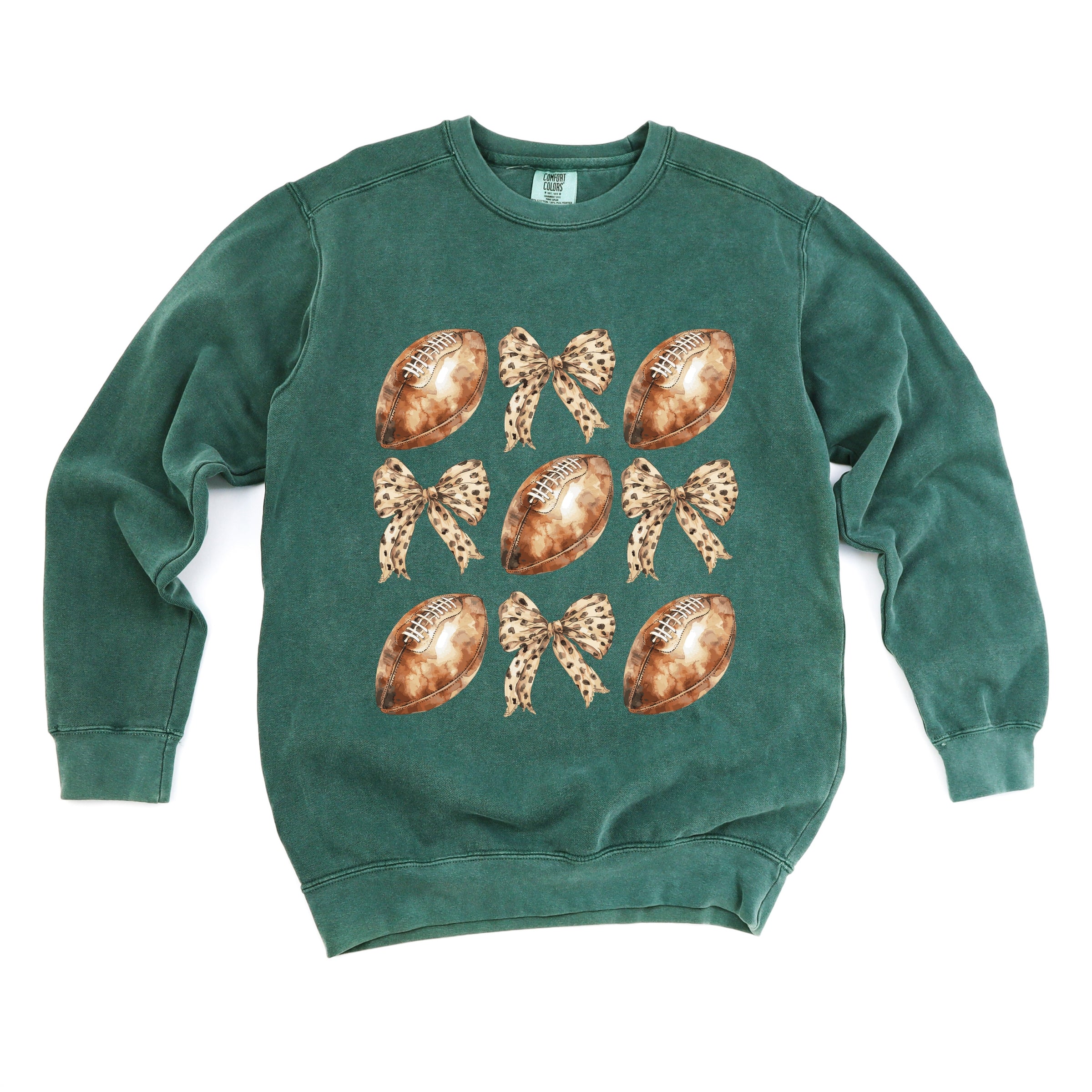 Coquette Football Chart - Women's Garment Dyed Graphic Sweatshirt