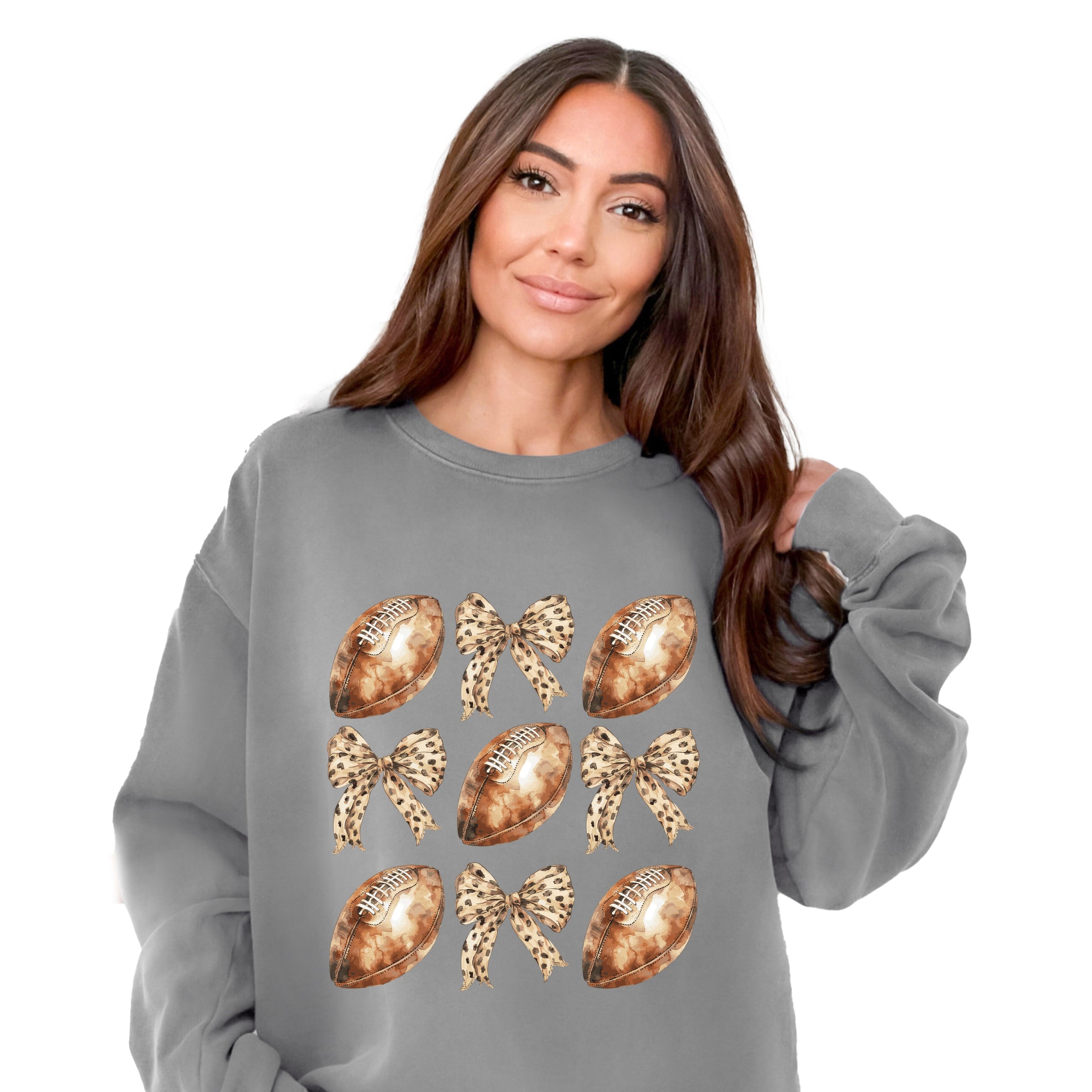 Coquette Football Chart - Women's Garment Dyed Graphic Sweatshirt