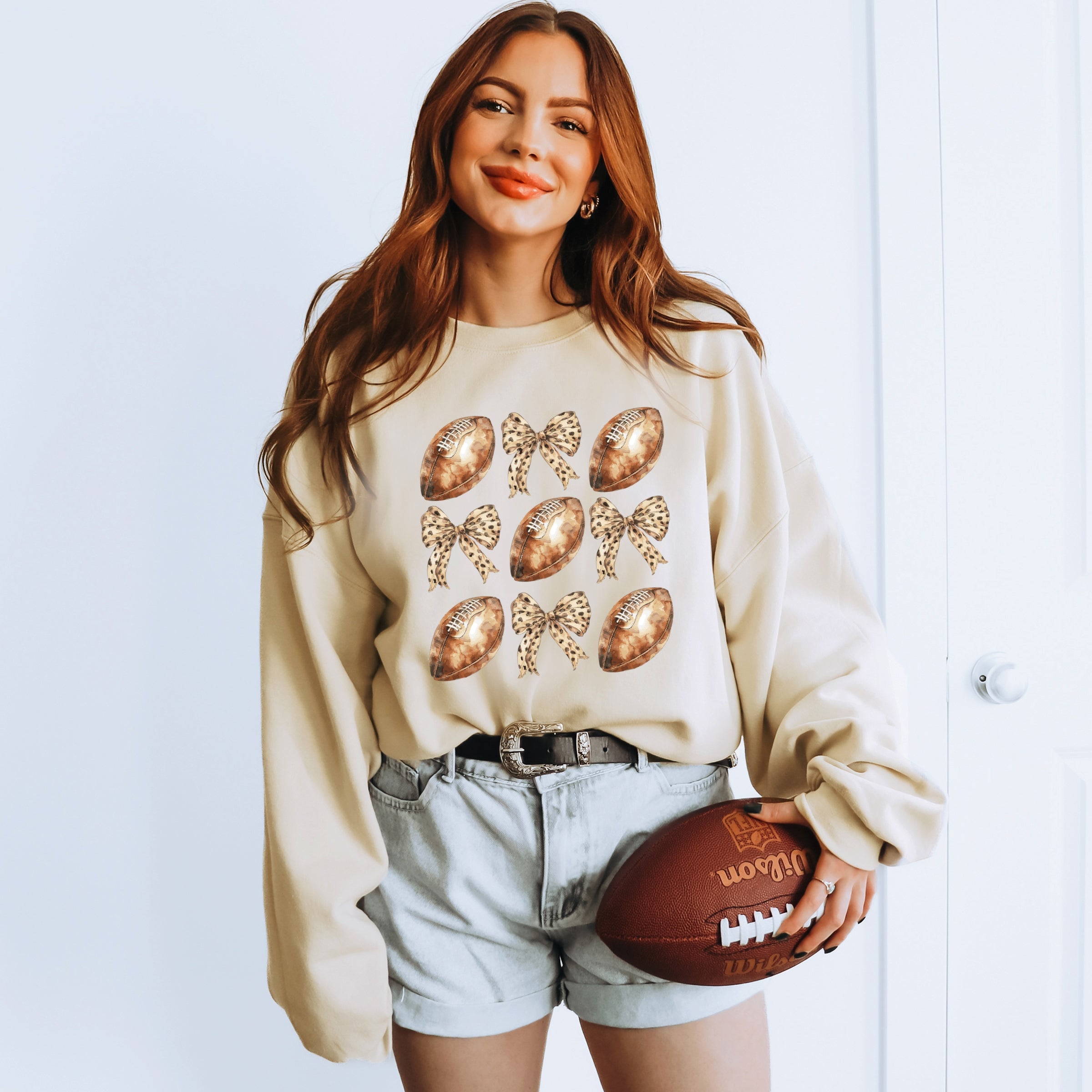 Coquette Football Chart - Women's Graphic Sweatshirt