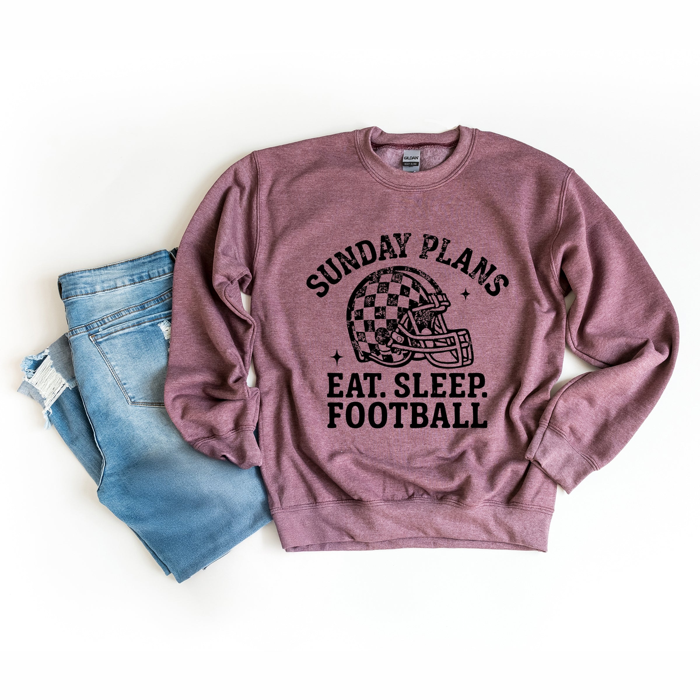 Sunday Plans: Eat. Sleep. Football - Women's Graphic Sweatshirt