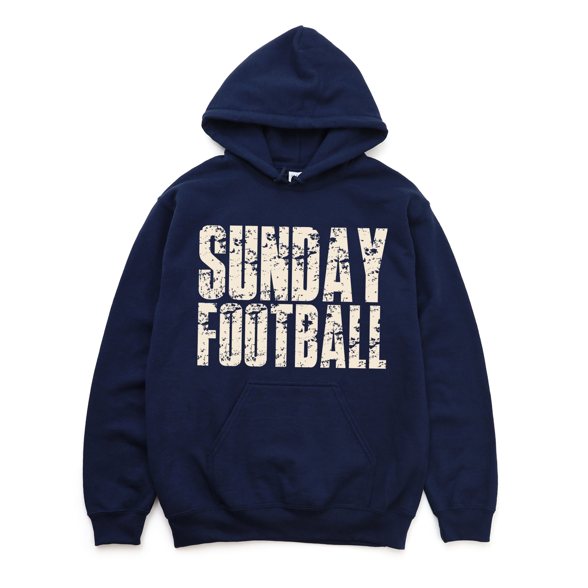 Sunday Football Block Distressed - Women's Graphic Hoodie