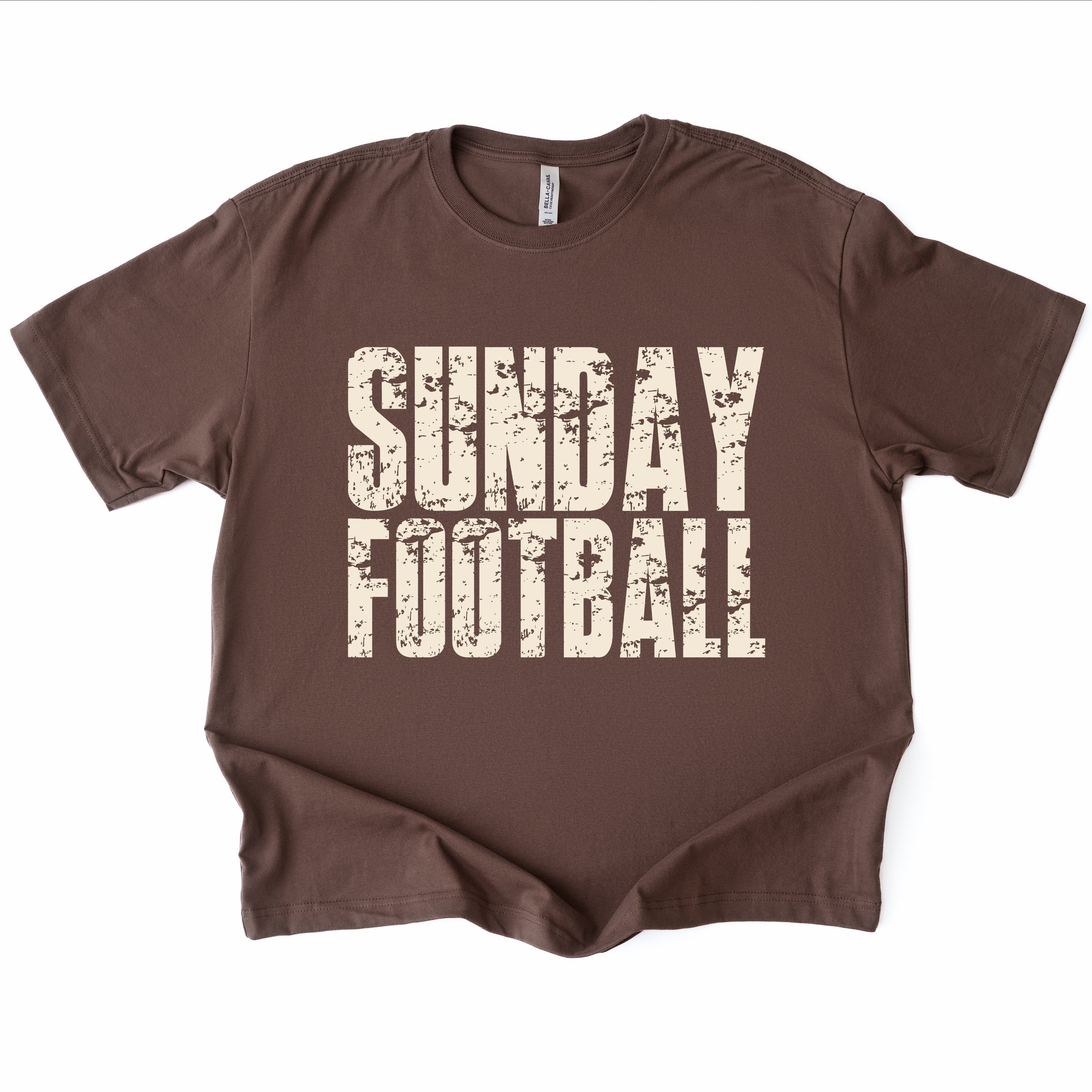 Sunday Football Block Distressed - Women's Heavyweight Graphic T-Shirt