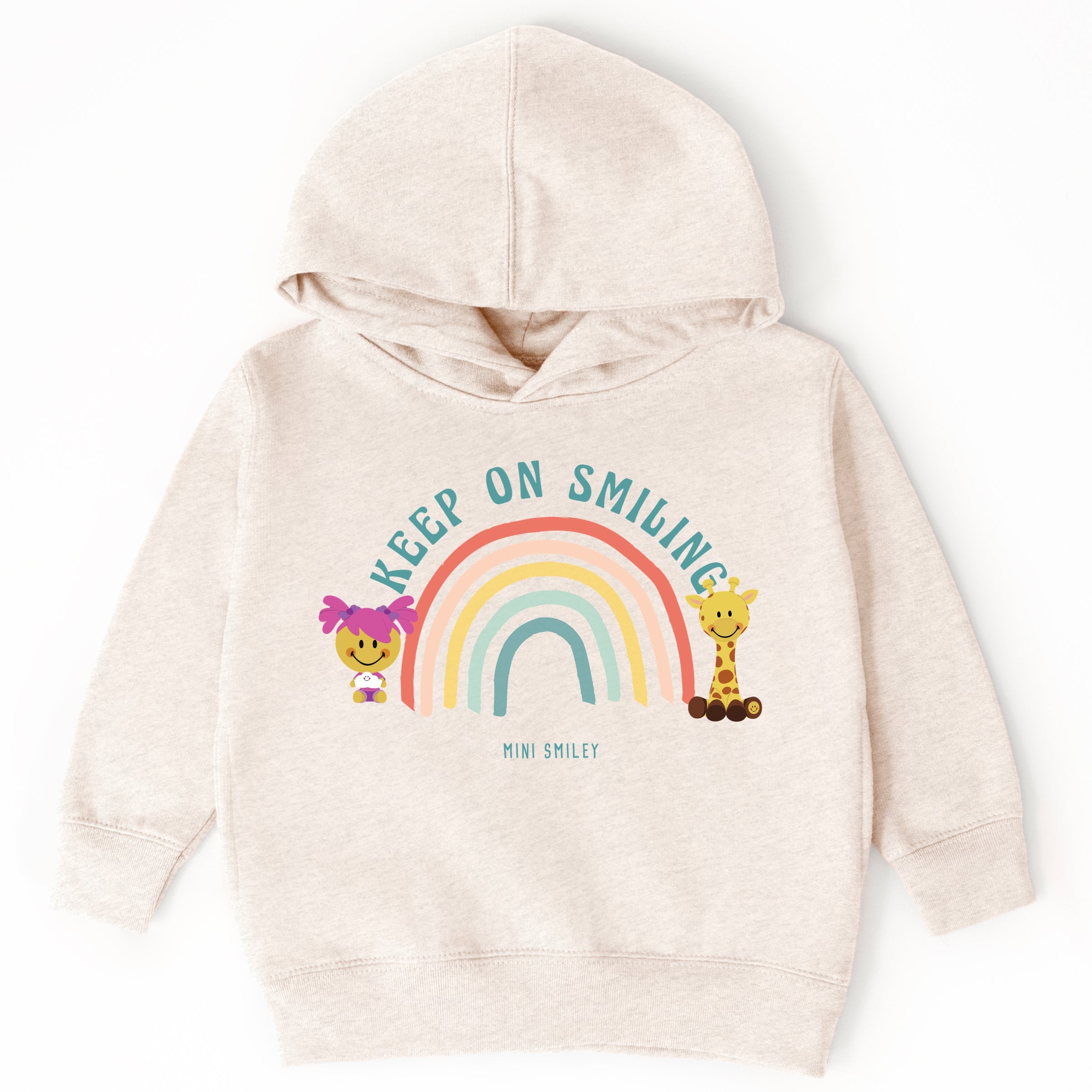Mini Smiley Keep On Smiling Rainbow - Toddler Hoodie