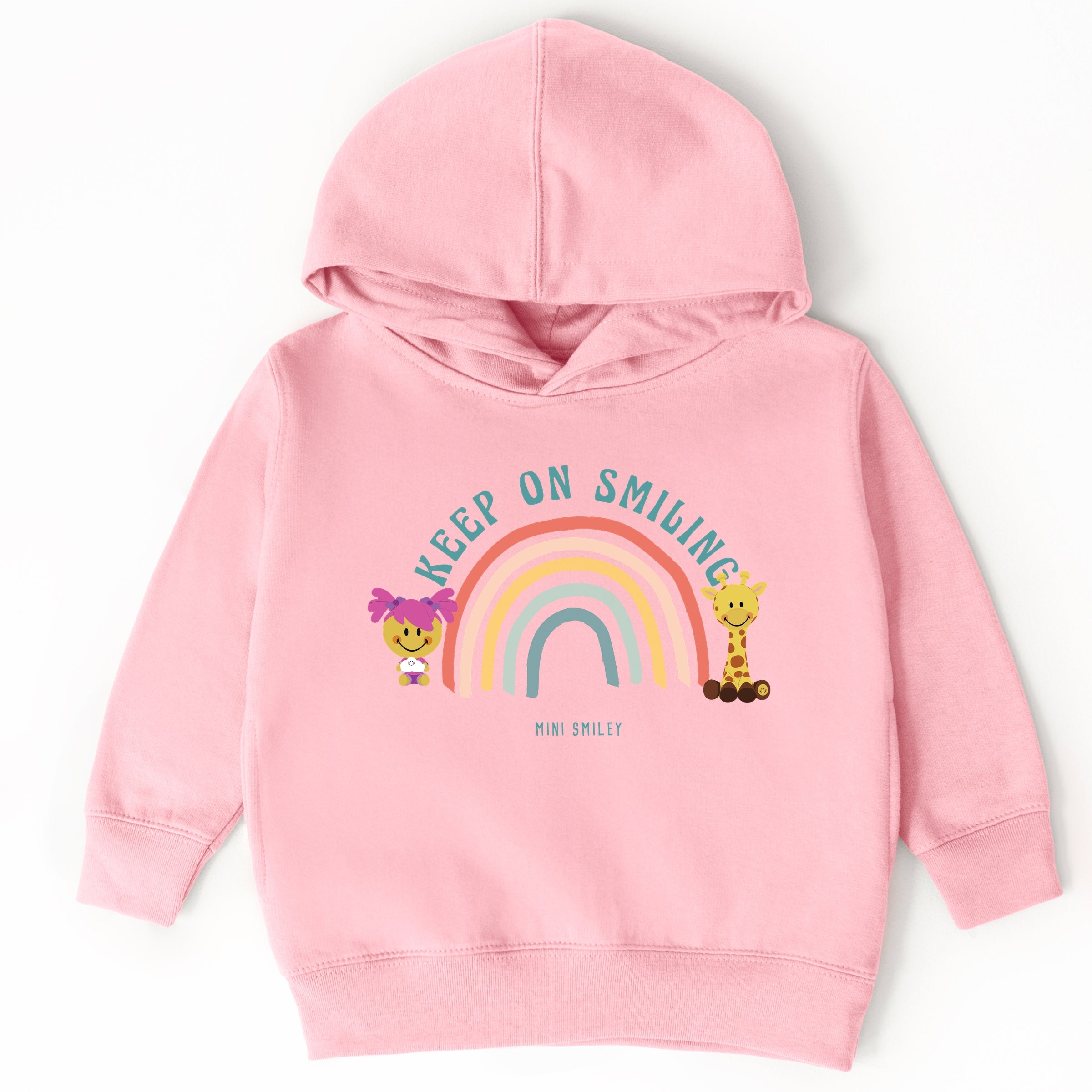 Mini Smiley Keep On Smiling Rainbow - Toddler Hoodie