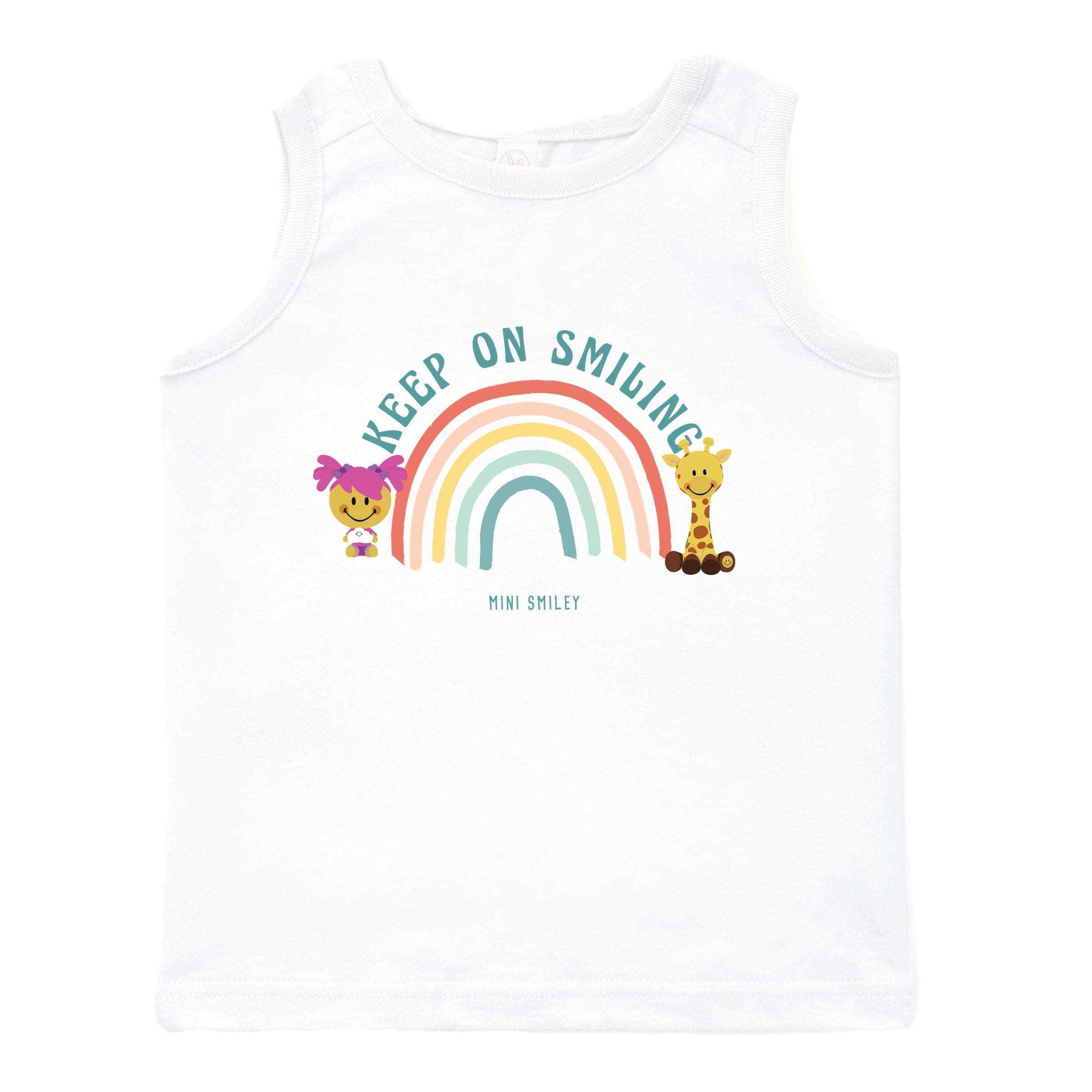Mini Smiley Keep On Smiling Rainbow - Toddler Graphic Tank