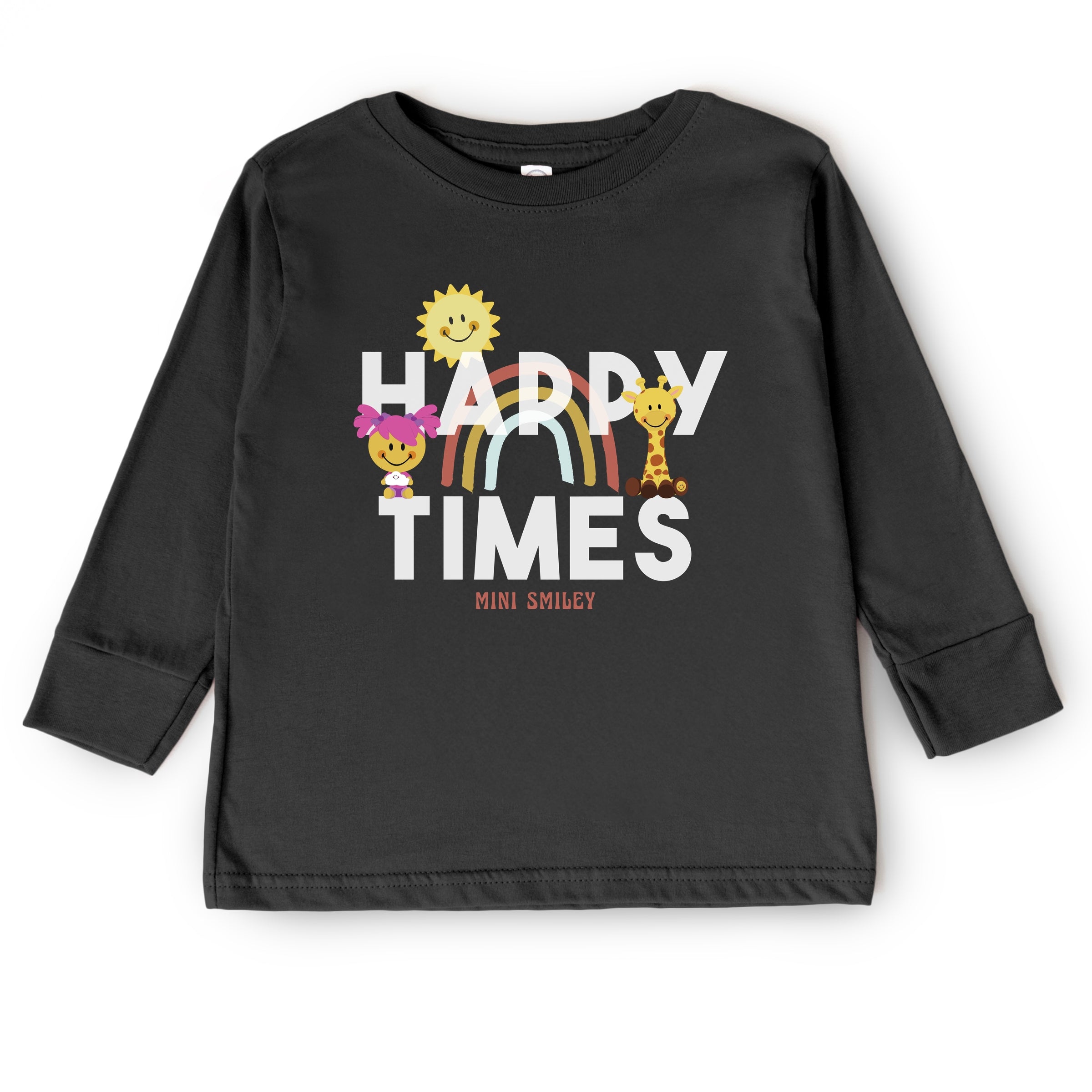 Mini Smiley Happy Times - Toddler Long Sleeve Graphic Tee