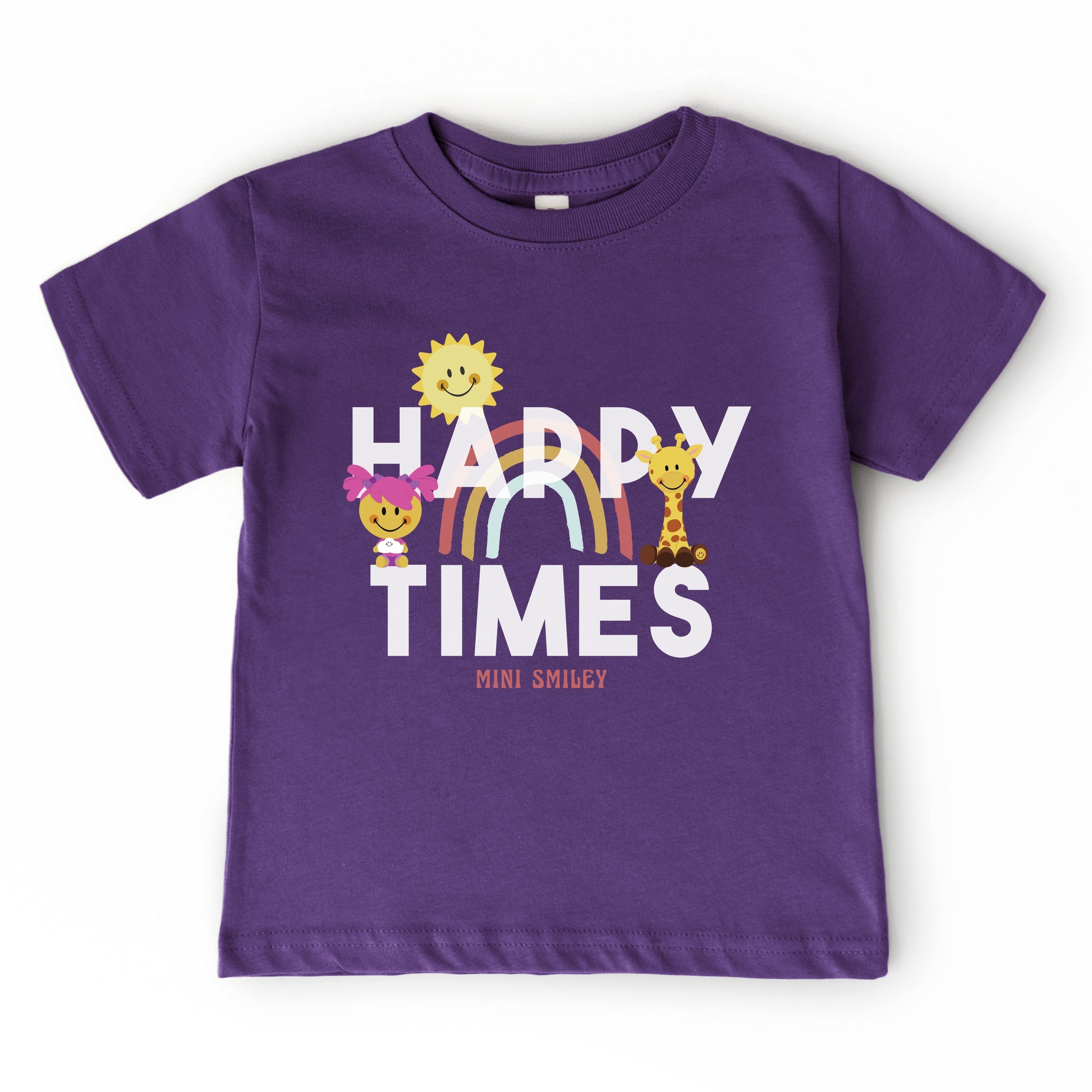 Mini Smiley Happy Times - Toddler Short Sleeve Graphic T-Shirt
