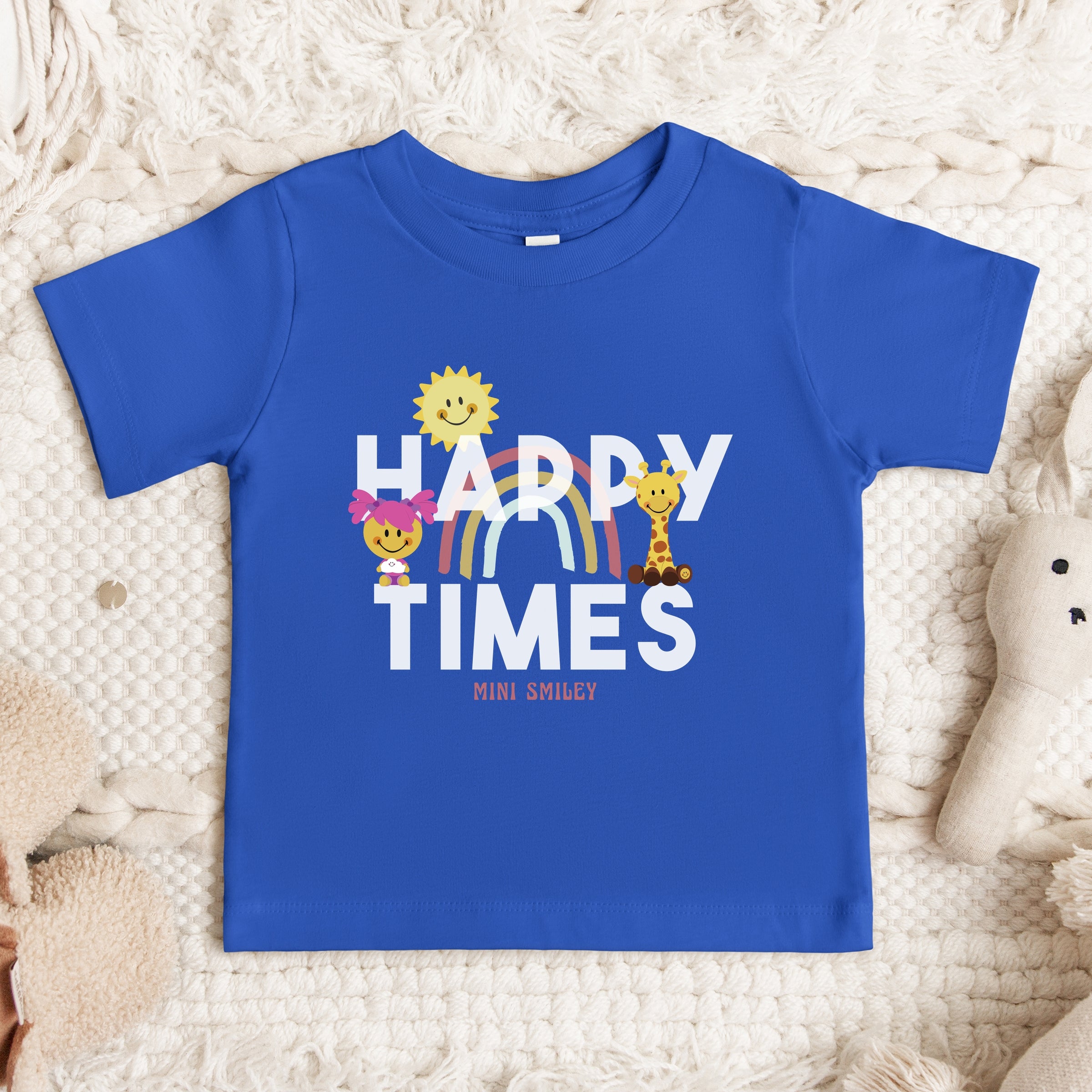 Mini Smiley Happy Times - Toddler Short Sleeve Graphic T-Shirt