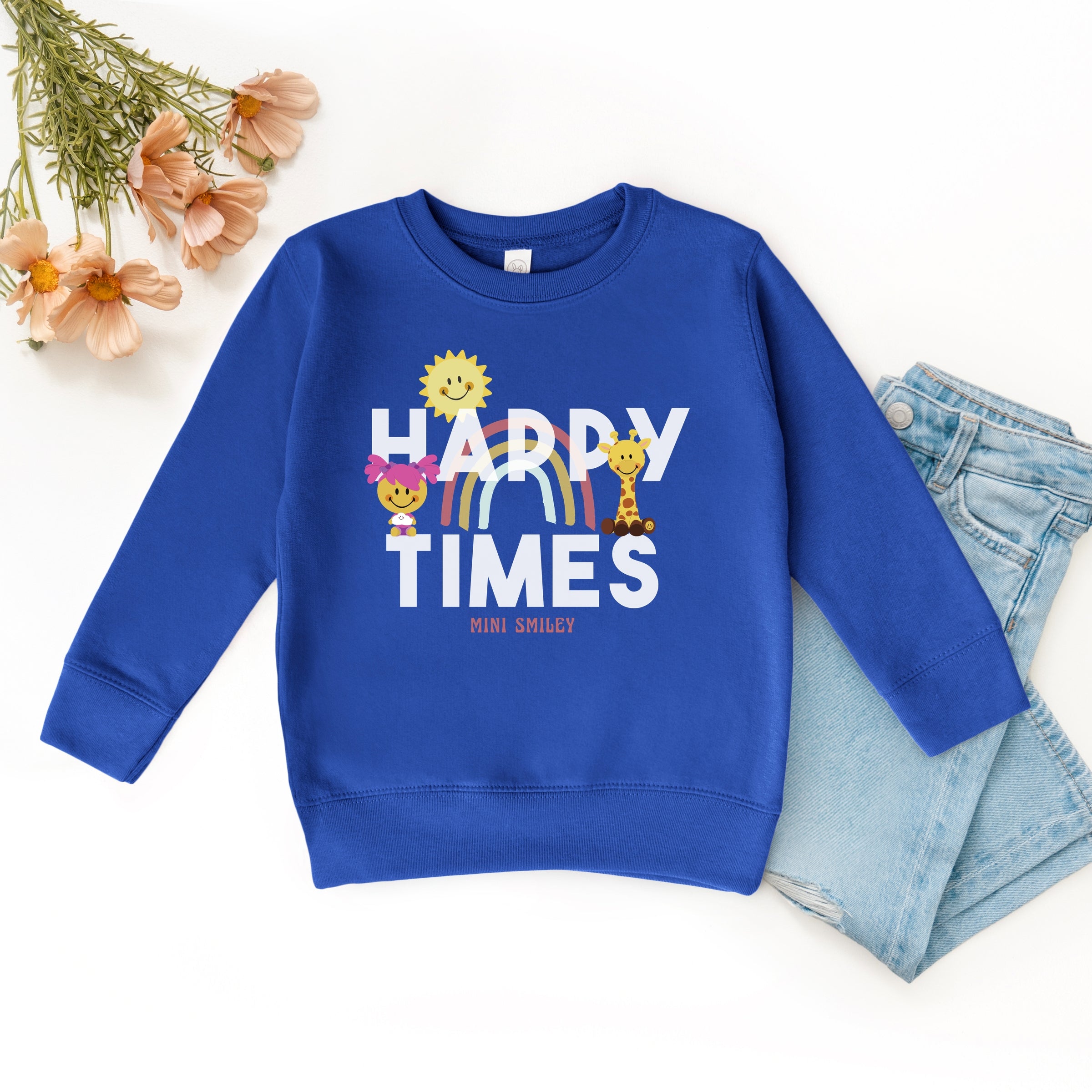 Mini Smiley Happy Times - Toddler Graphic Sweatshirt