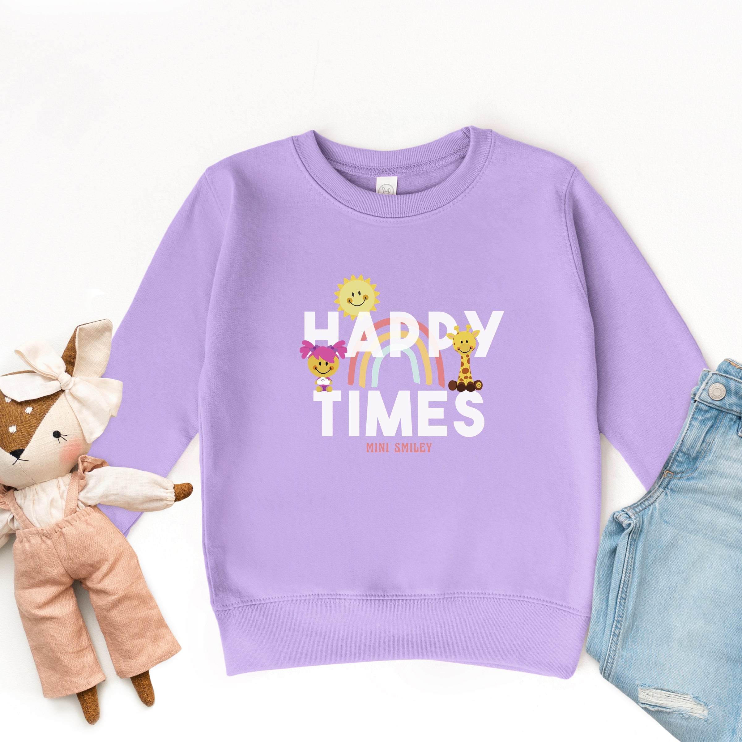 Mini Smiley Happy Times - Toddler Graphic Sweatshirt