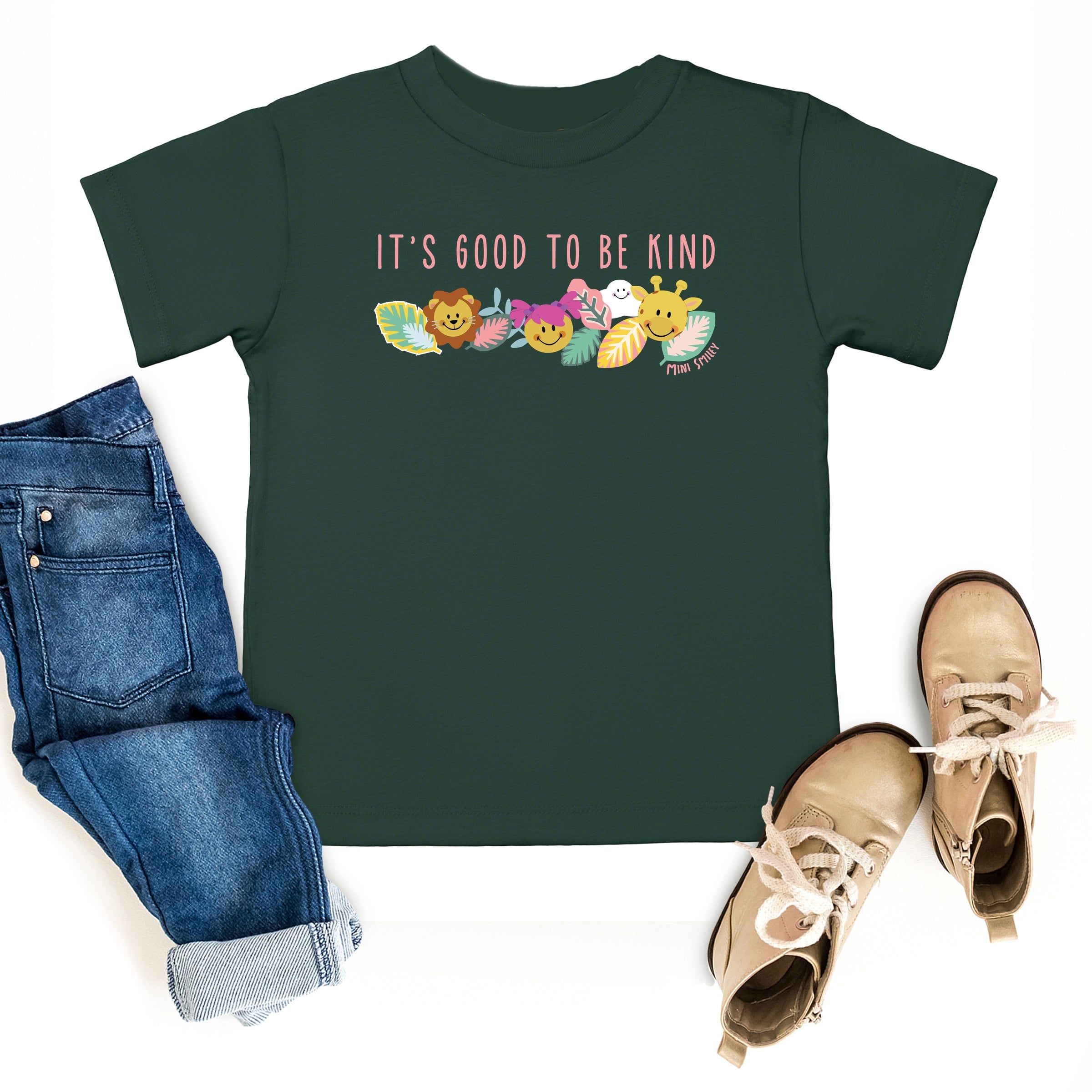Mini Smiley It's Good To Be Kind Aria - Toddler Short Sleeve Graphic T-Shirt