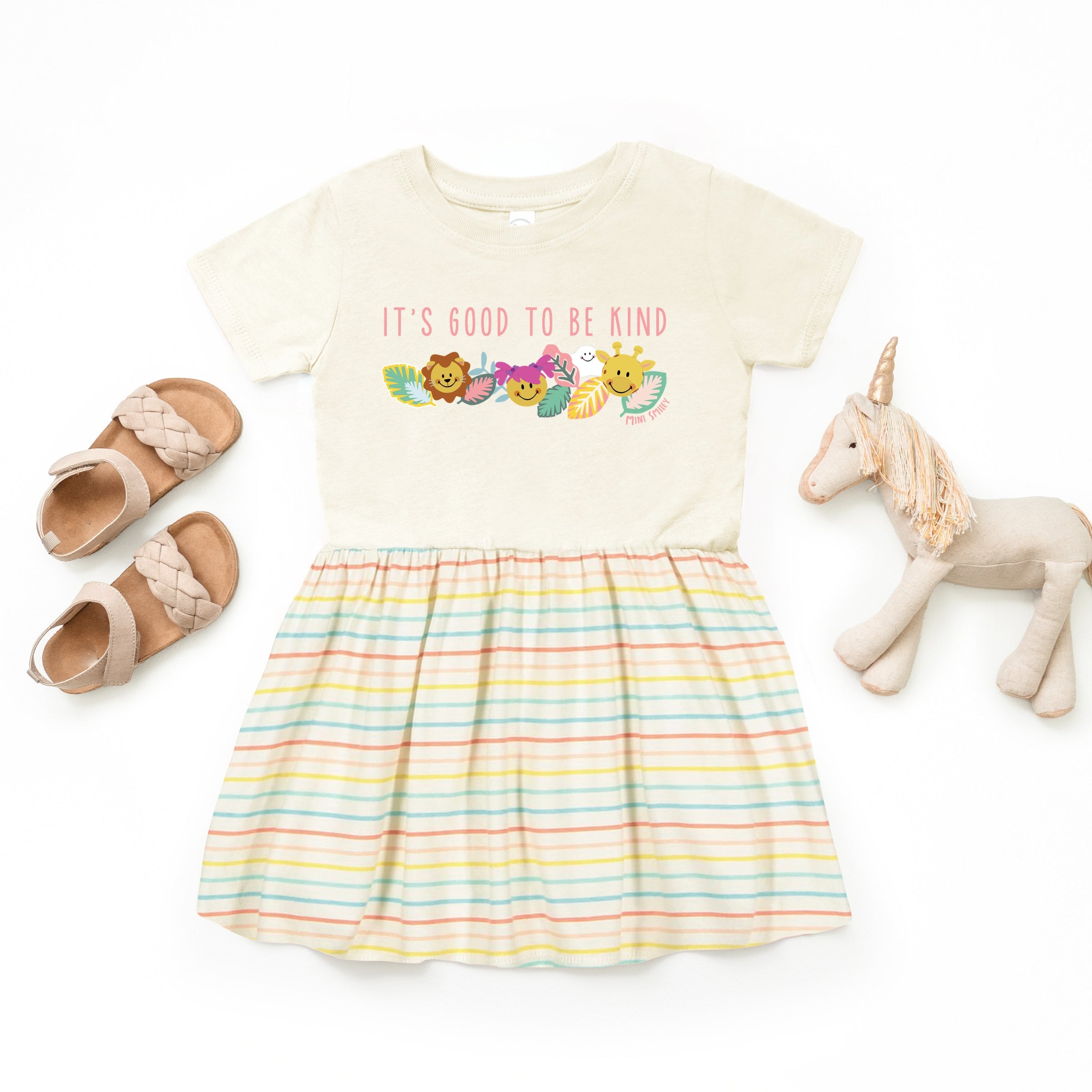 Mini Smiley It's Good To Be Kind Aria - Toddler Graphic Dress