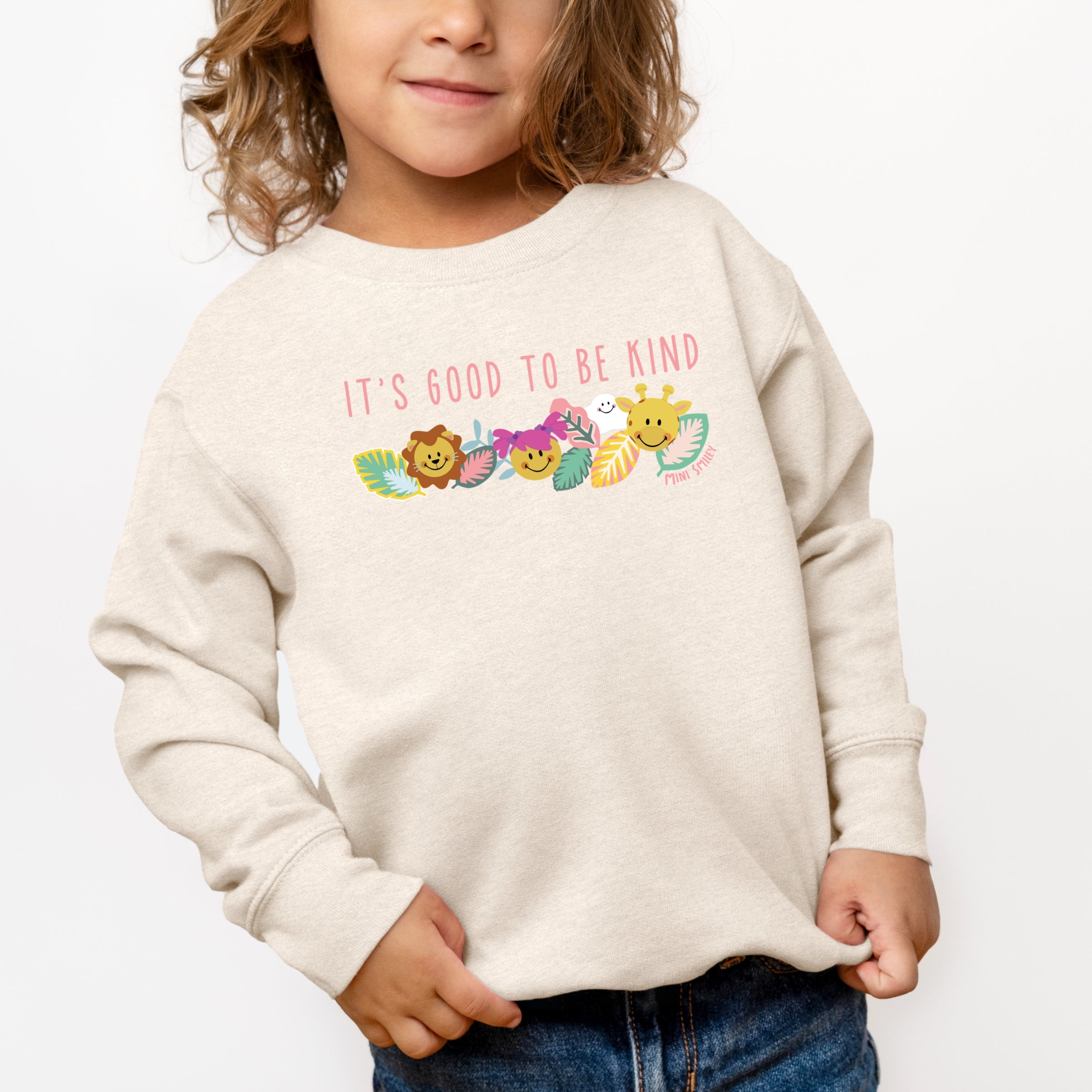 Mini Smiley It's Good To Be Kind Aria - Toddler Graphic Sweatshirt