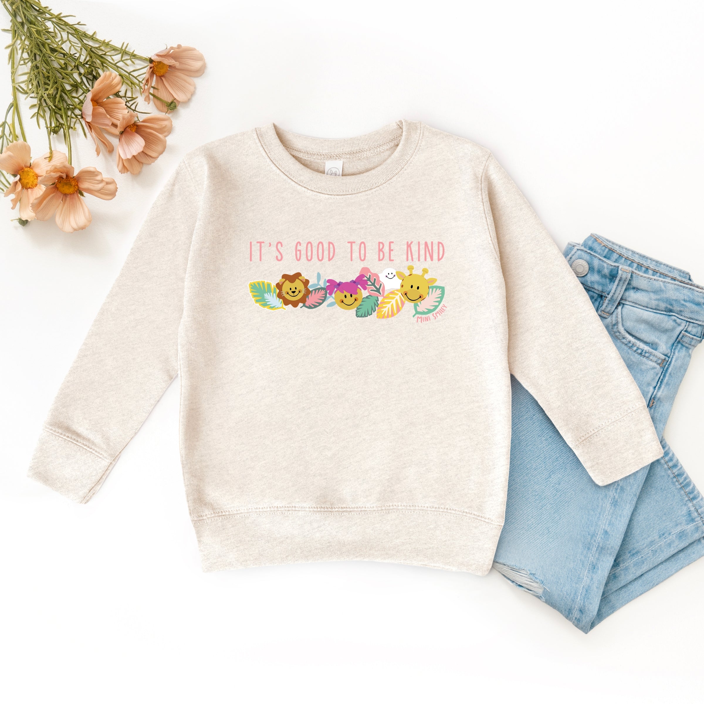 Mini Smiley It's Good To Be Kind Aria - Toddler Graphic Sweatshirt