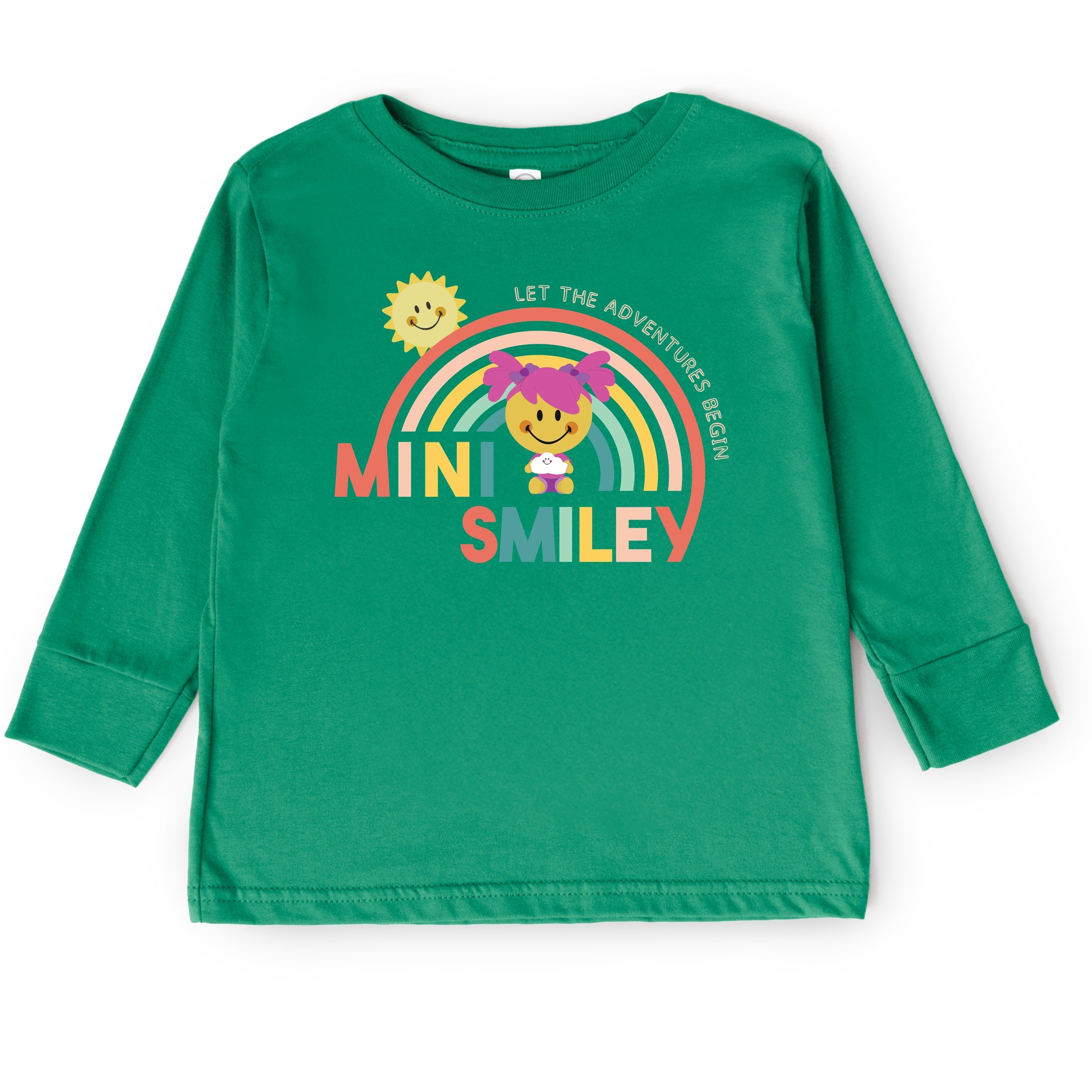 Mini Smiley Let The Adventures Begin Aria - Toddler Long Sleeve Graphic Tee
