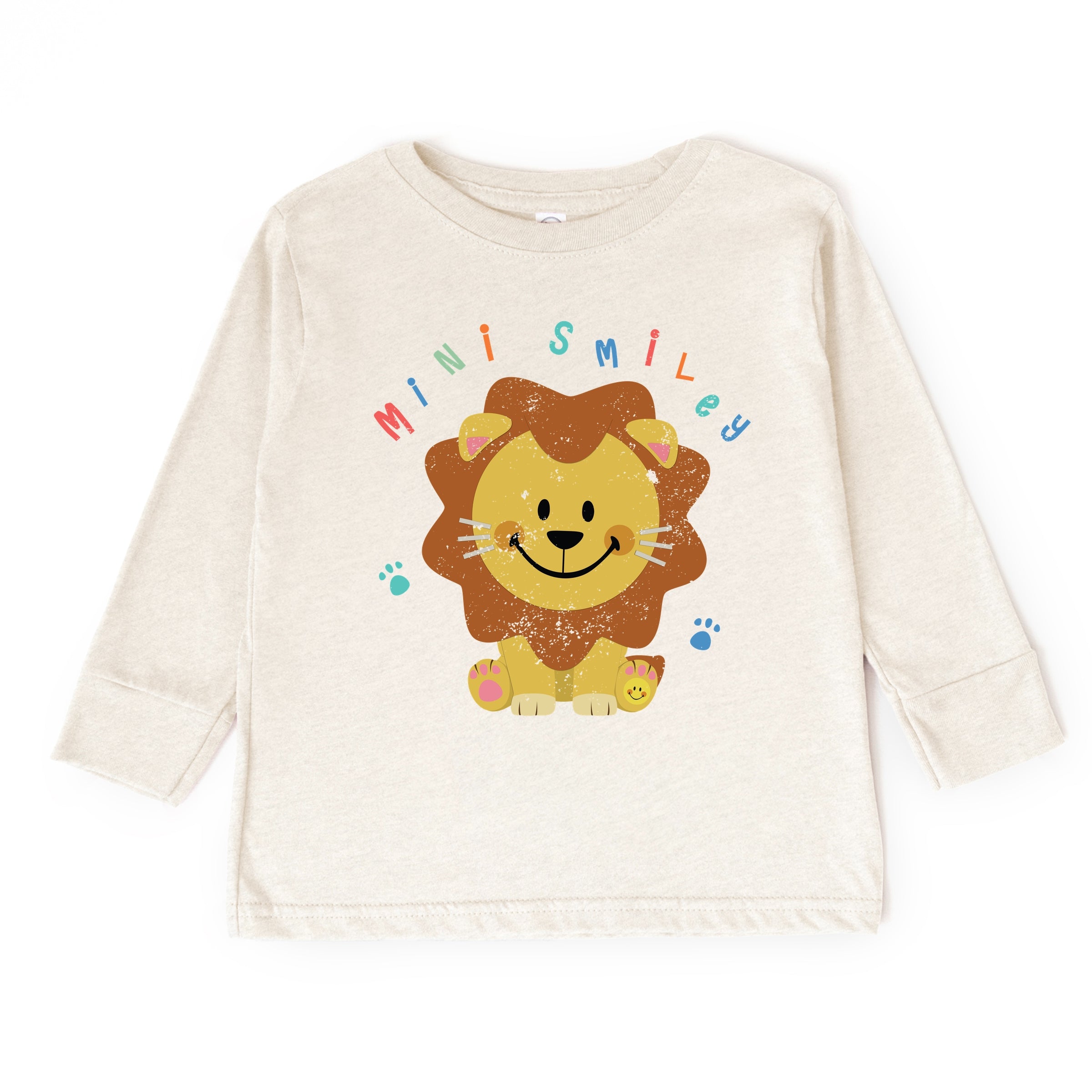 Mini Smiley Lion Paws - Toddler Long Sleeve Graphic Tee
