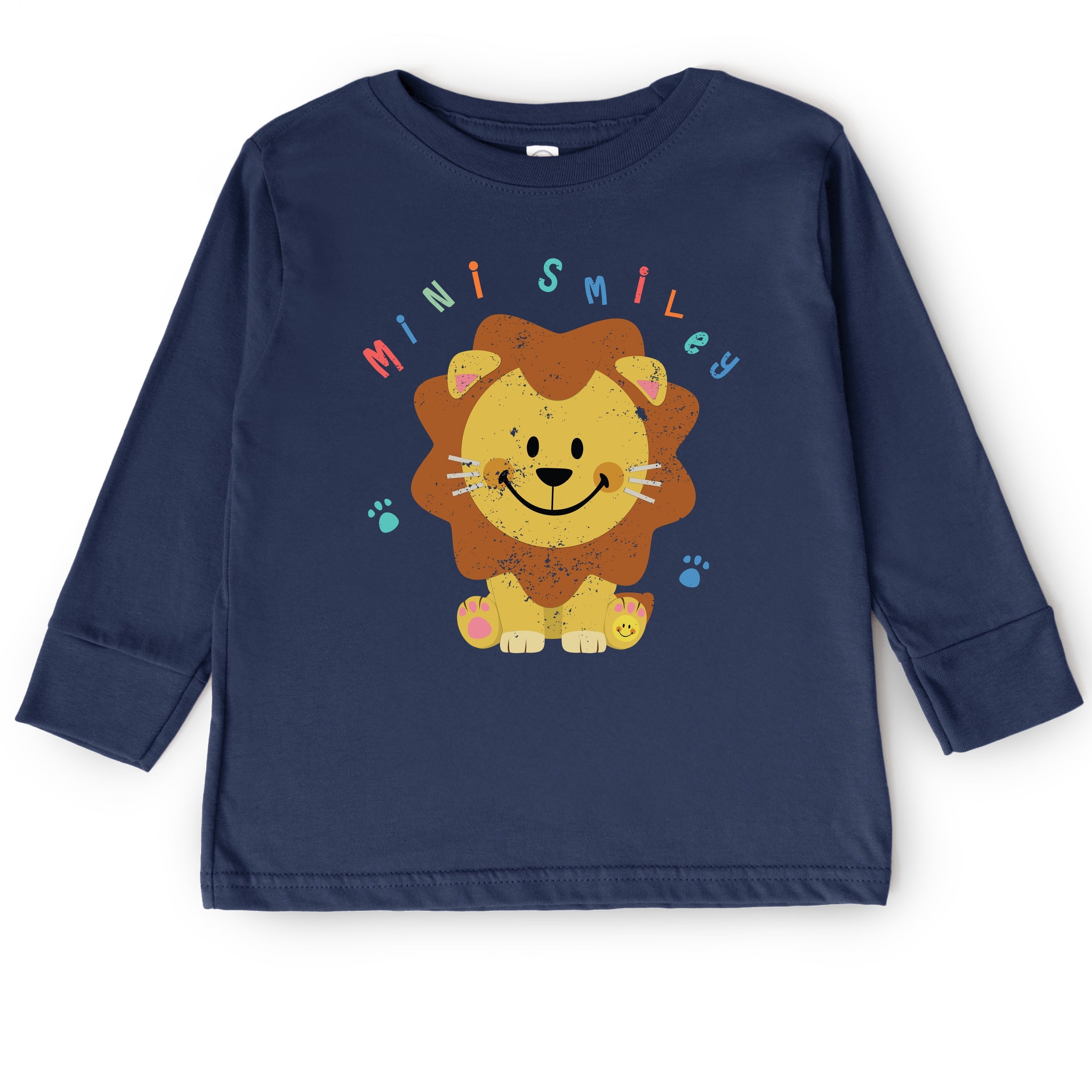 Mini Smiley Lion Paws - Toddler Long Sleeve Graphic Tee