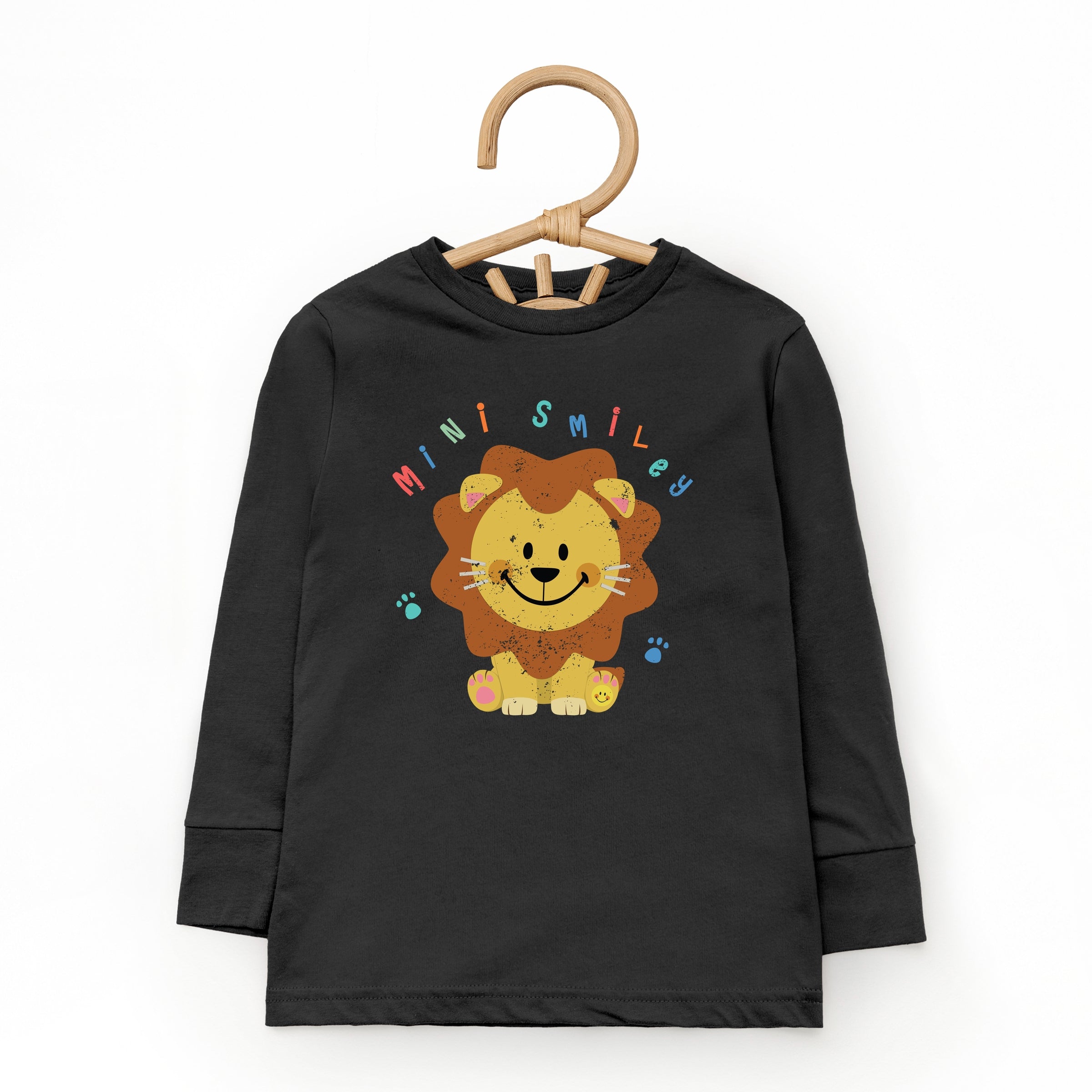 Mini Smiley Lion Paws - Toddler Long Sleeve Graphic Tee