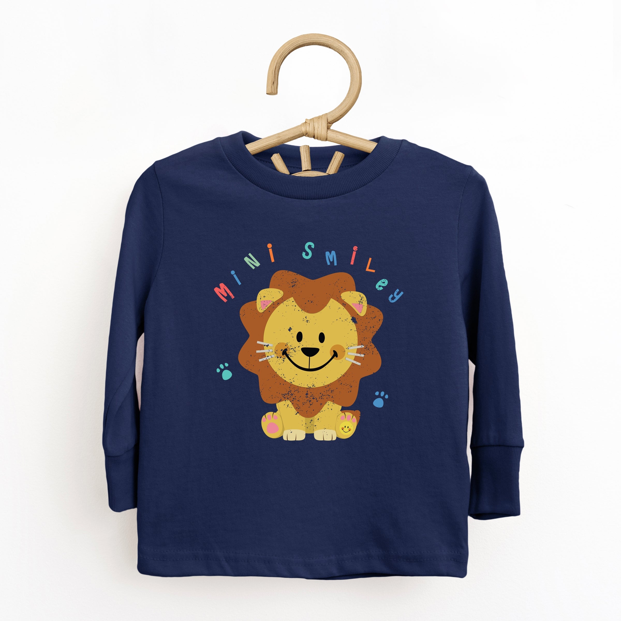 Mini Smiley Lion Paws - Toddler Long Sleeve Graphic Tee