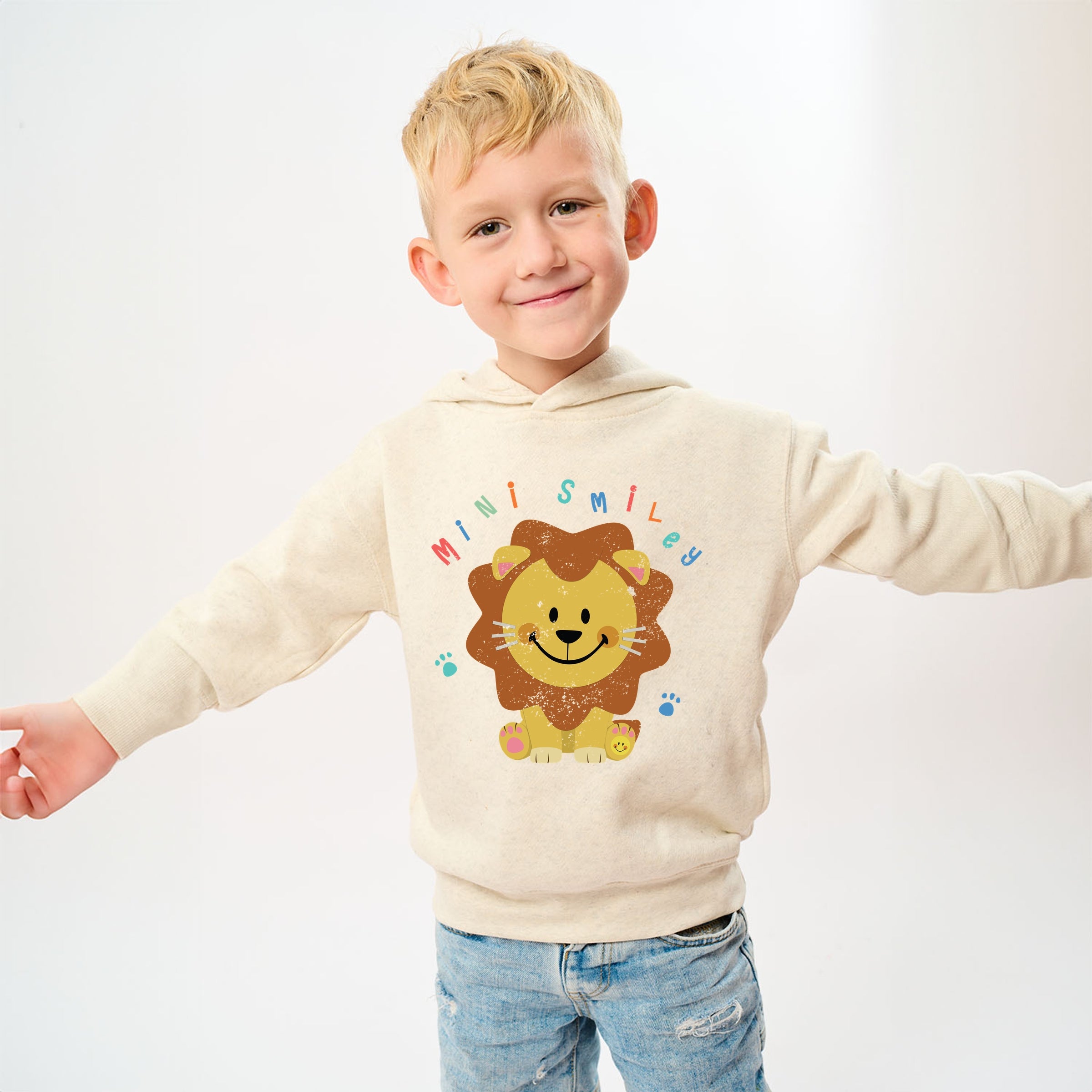 Mini Smiley Lion Paws - Toddler Hoodie