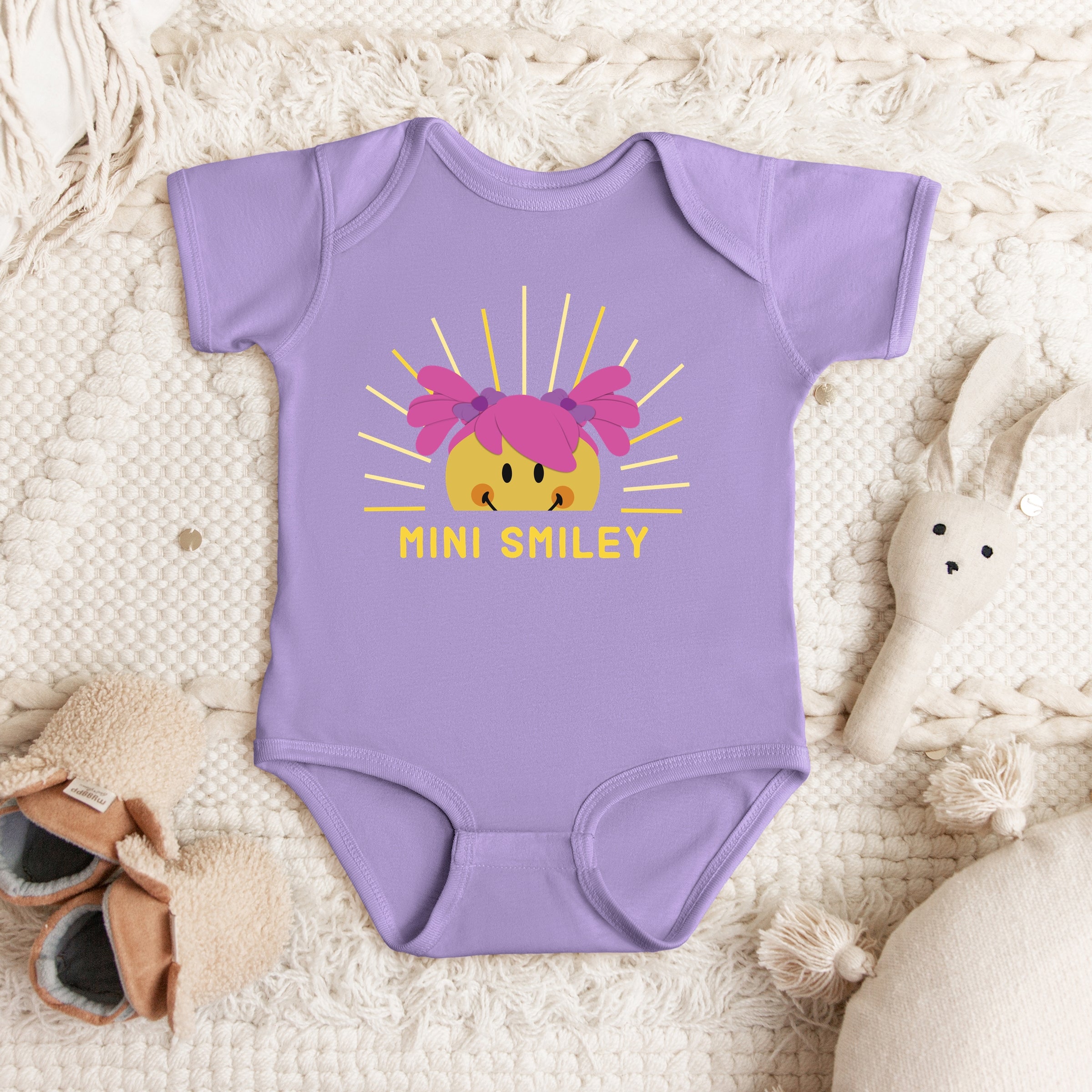 Mini Smiley Aria Sunshine - Baby Short Sleeve Graphic Bodysuit