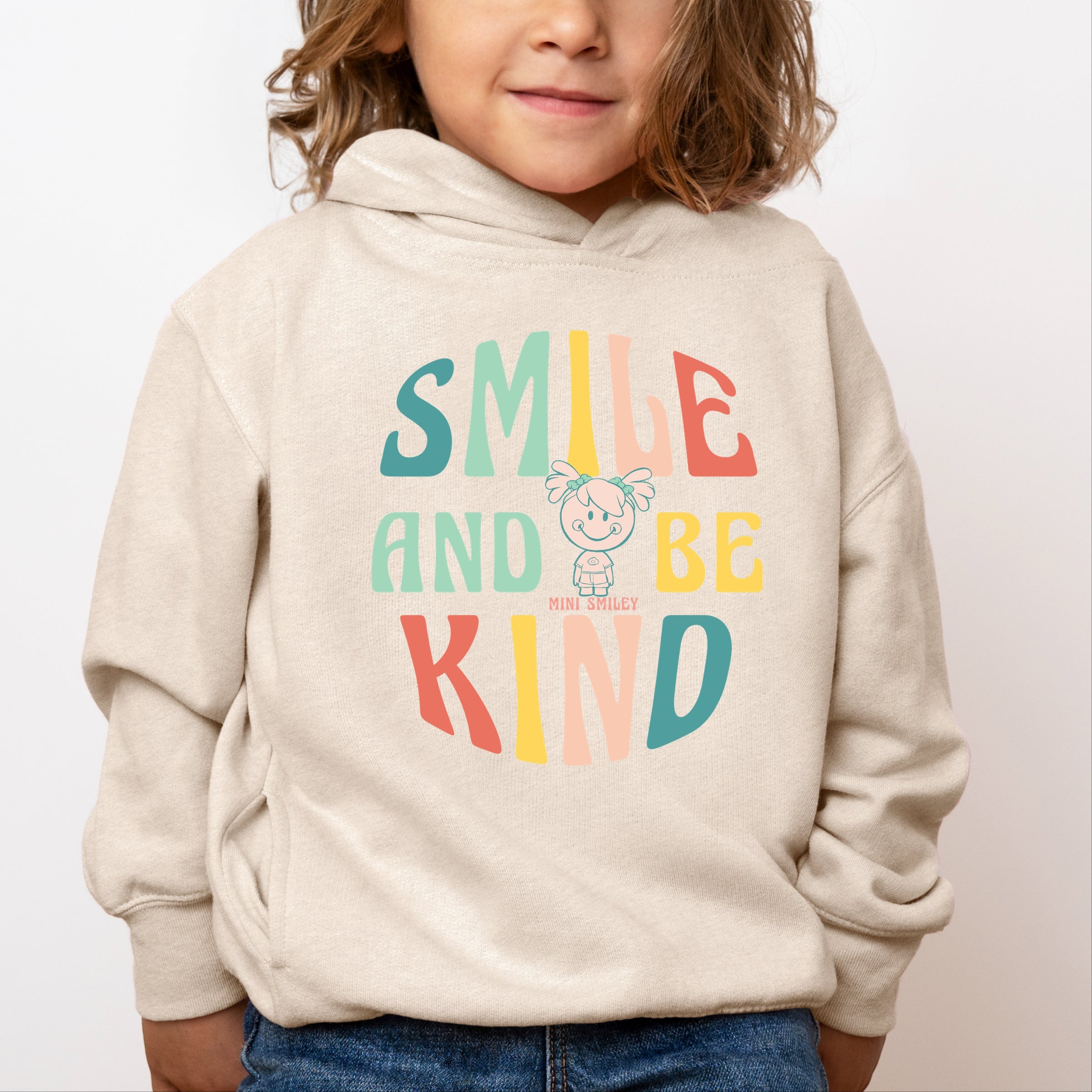 Mini Smiley Smile and Be Kind Aria - Toddler Hoodie