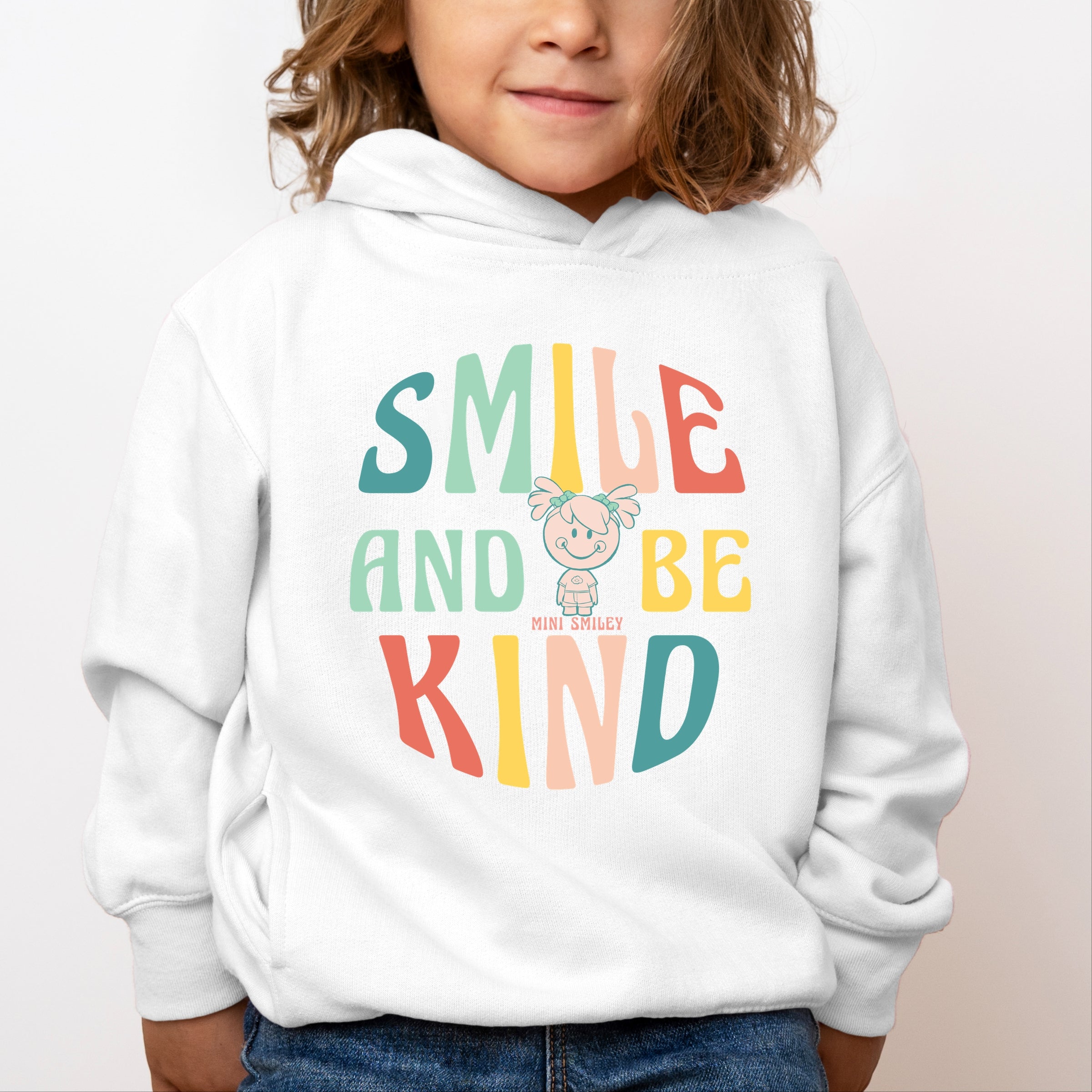 Mini Smiley Smile and Be Kind Aria - Toddler Hoodie