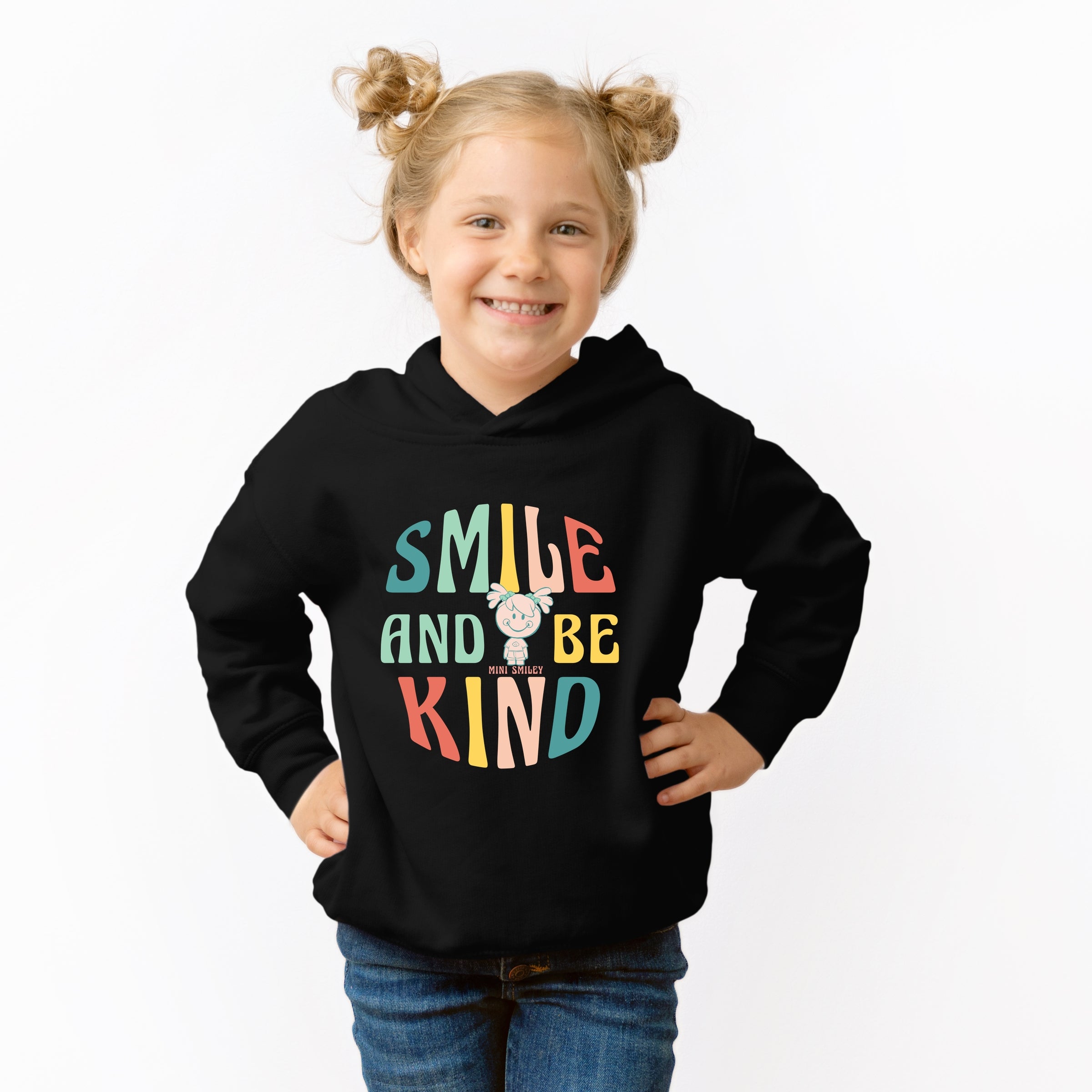 Mini Smiley Smile and Be Kind Aria - Toddler Hoodie