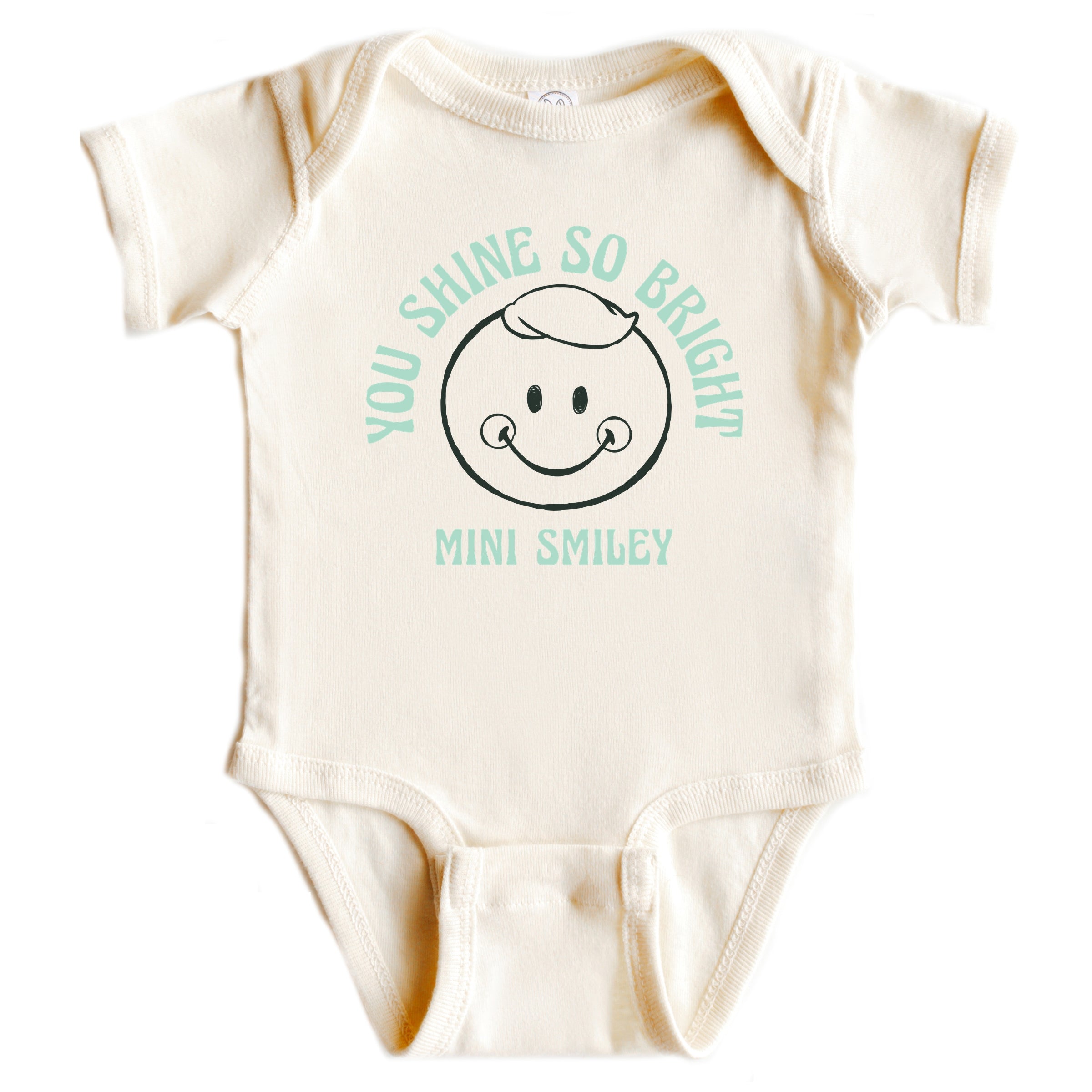 Mini Smiley You Shine So Bright - Baby Short Sleeve Graphic Bodysuit
