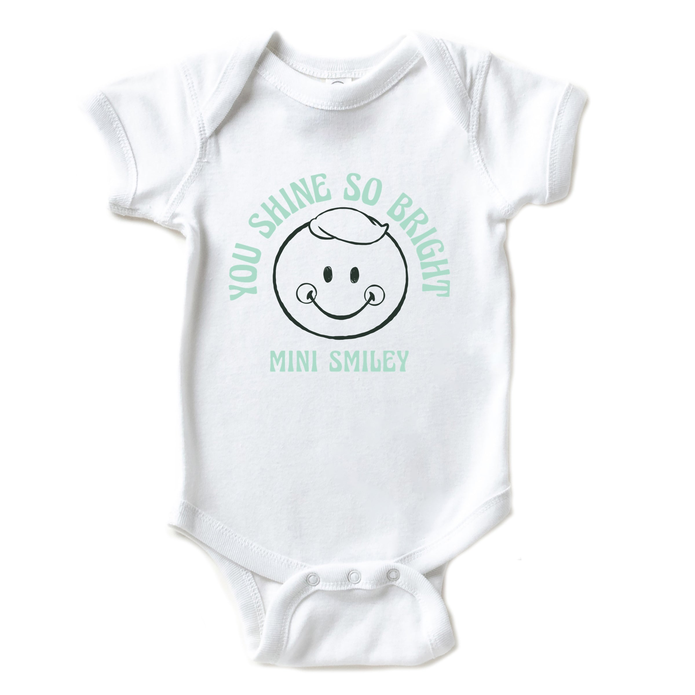 Mini Smiley You Shine So Bright - Baby Short Sleeve Graphic Bodysuit