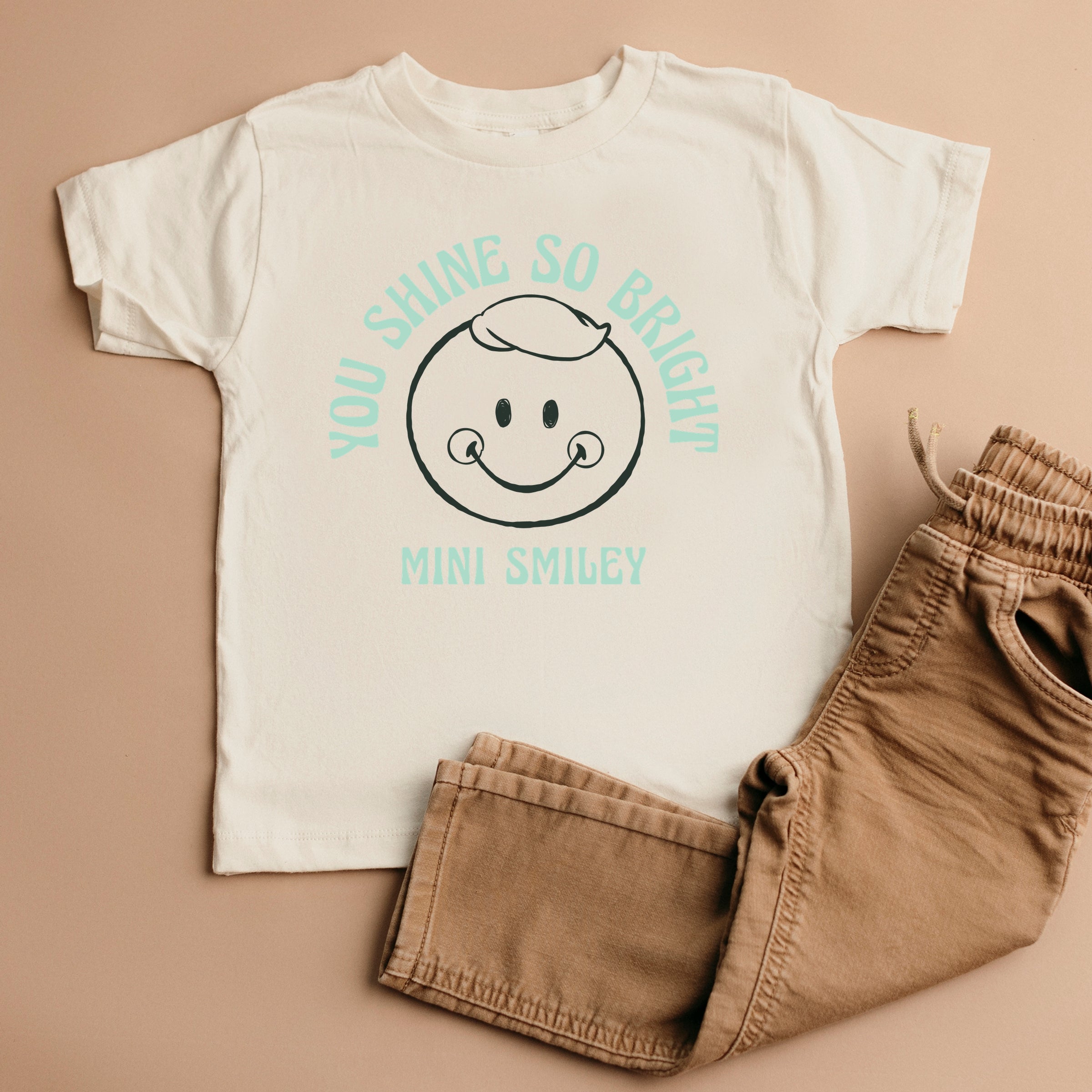 Mini Smiley You Shine So Bright - Toddler Short Sleeve Graphic T-Shirt