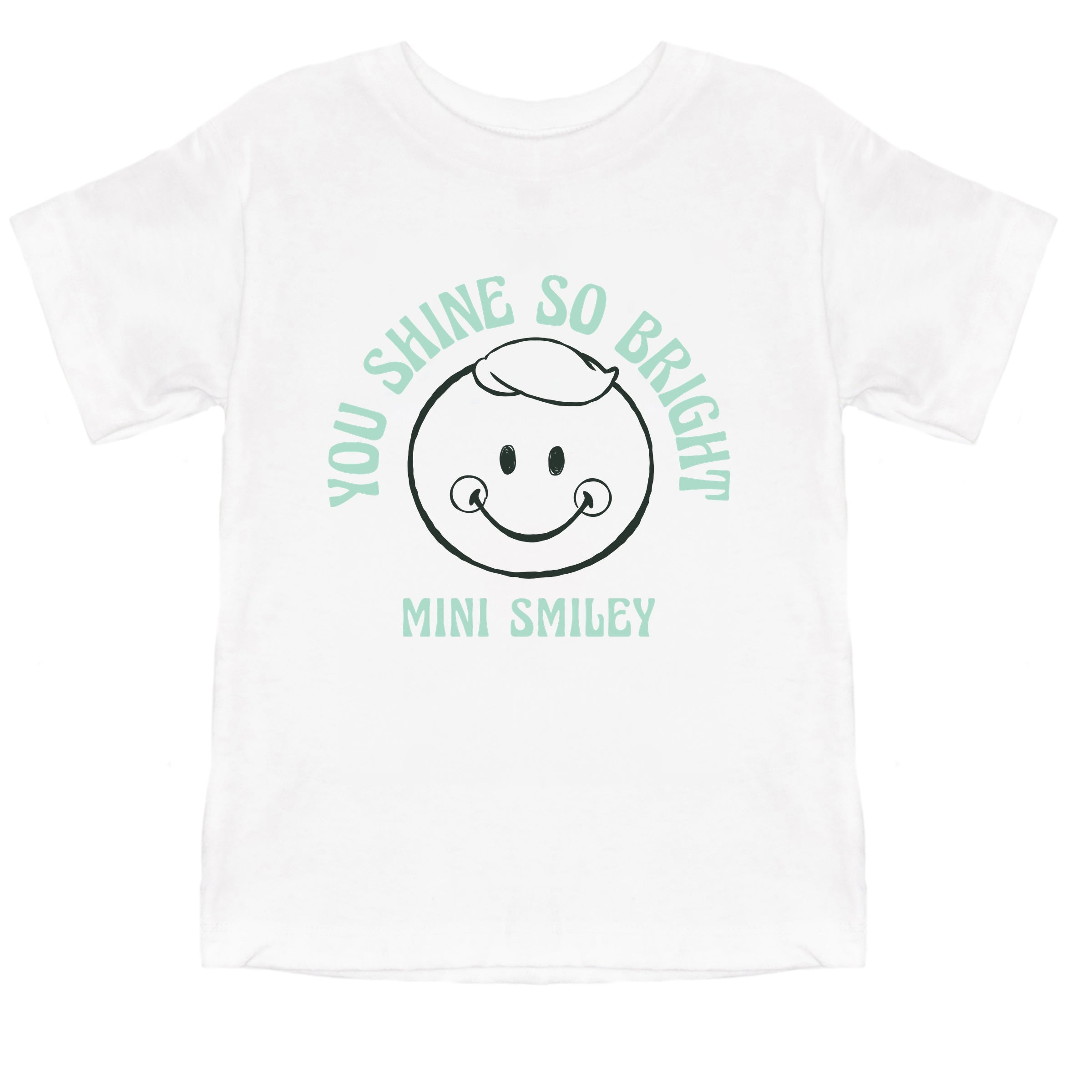 Mini Smiley You Shine So Bright - Toddler Short Sleeve Graphic T-Shirt