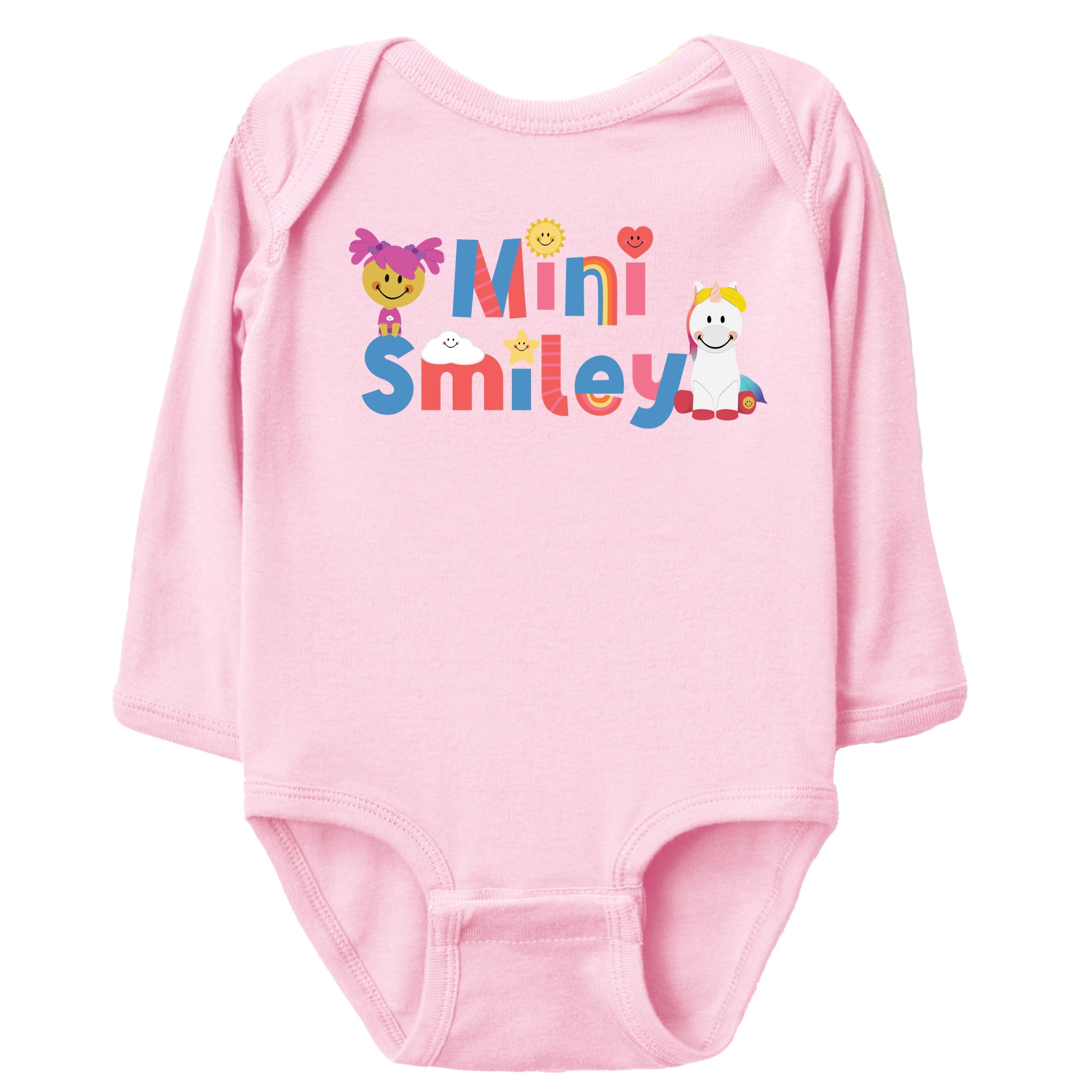 Mini Smiley Icons Unicorn - Baby Long Sleeve Bodysuit