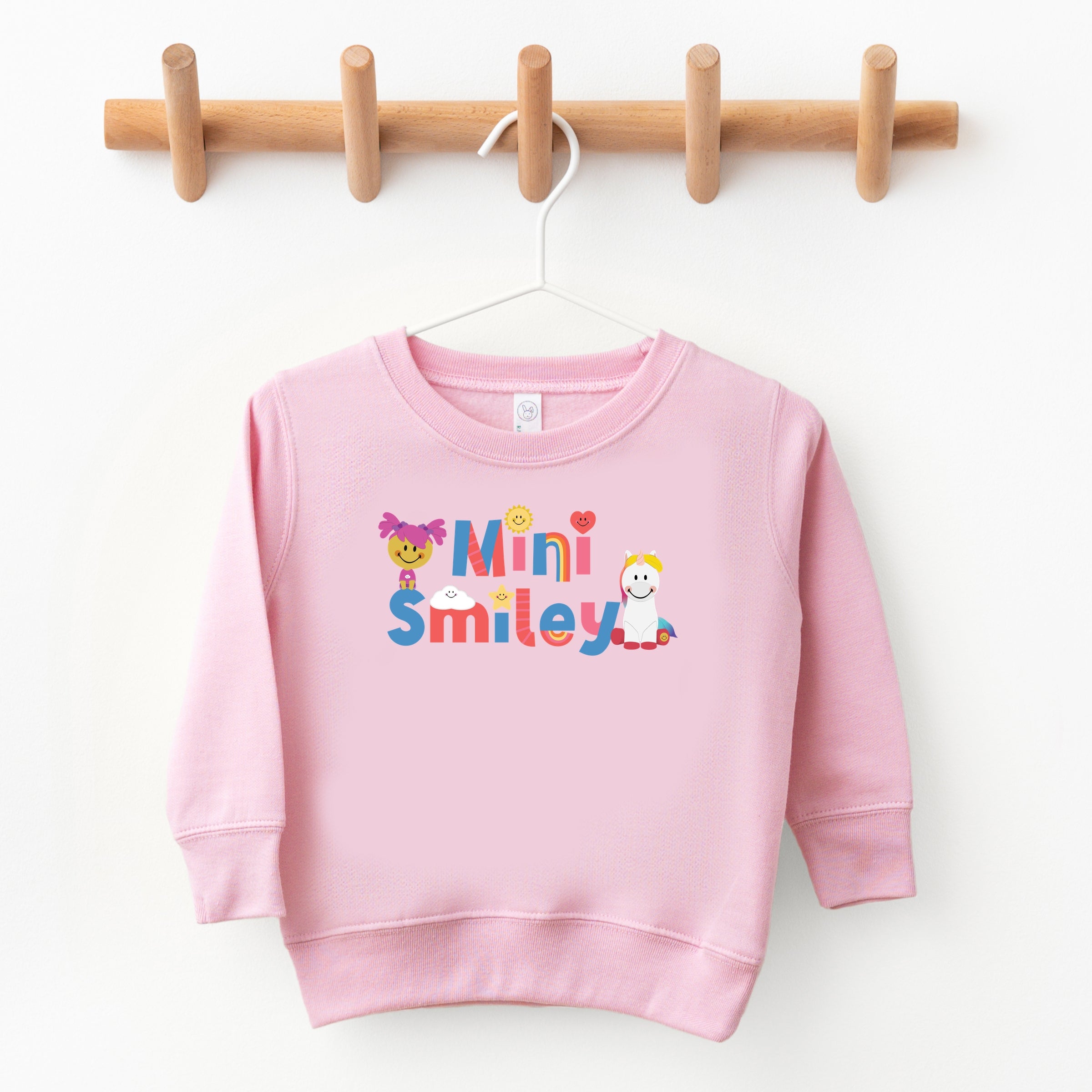 Mini Smiley Icons Unicorn - Toddler Graphic Sweatshirt